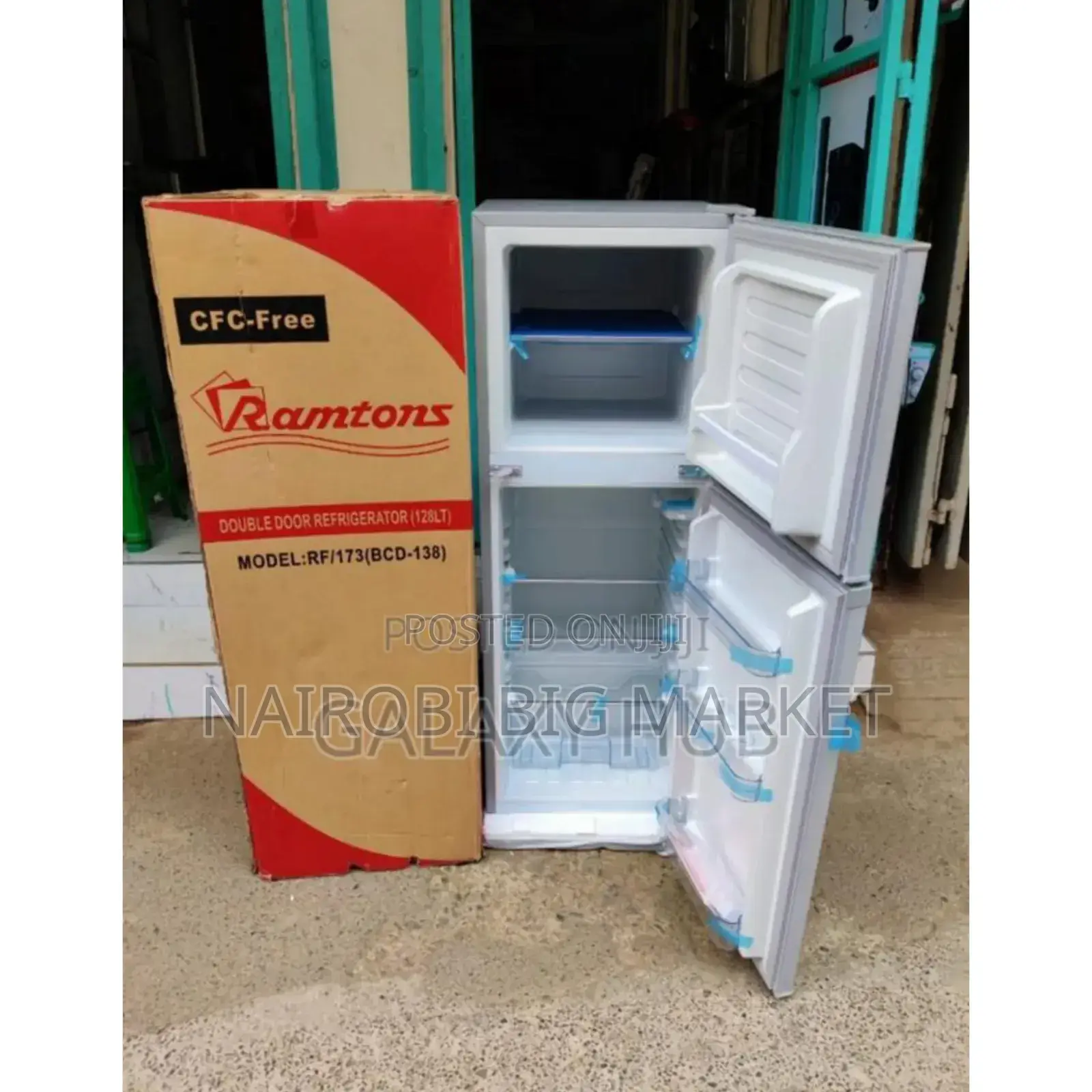 Brand New WHITE Double Door 128L Ramtoms Fridge