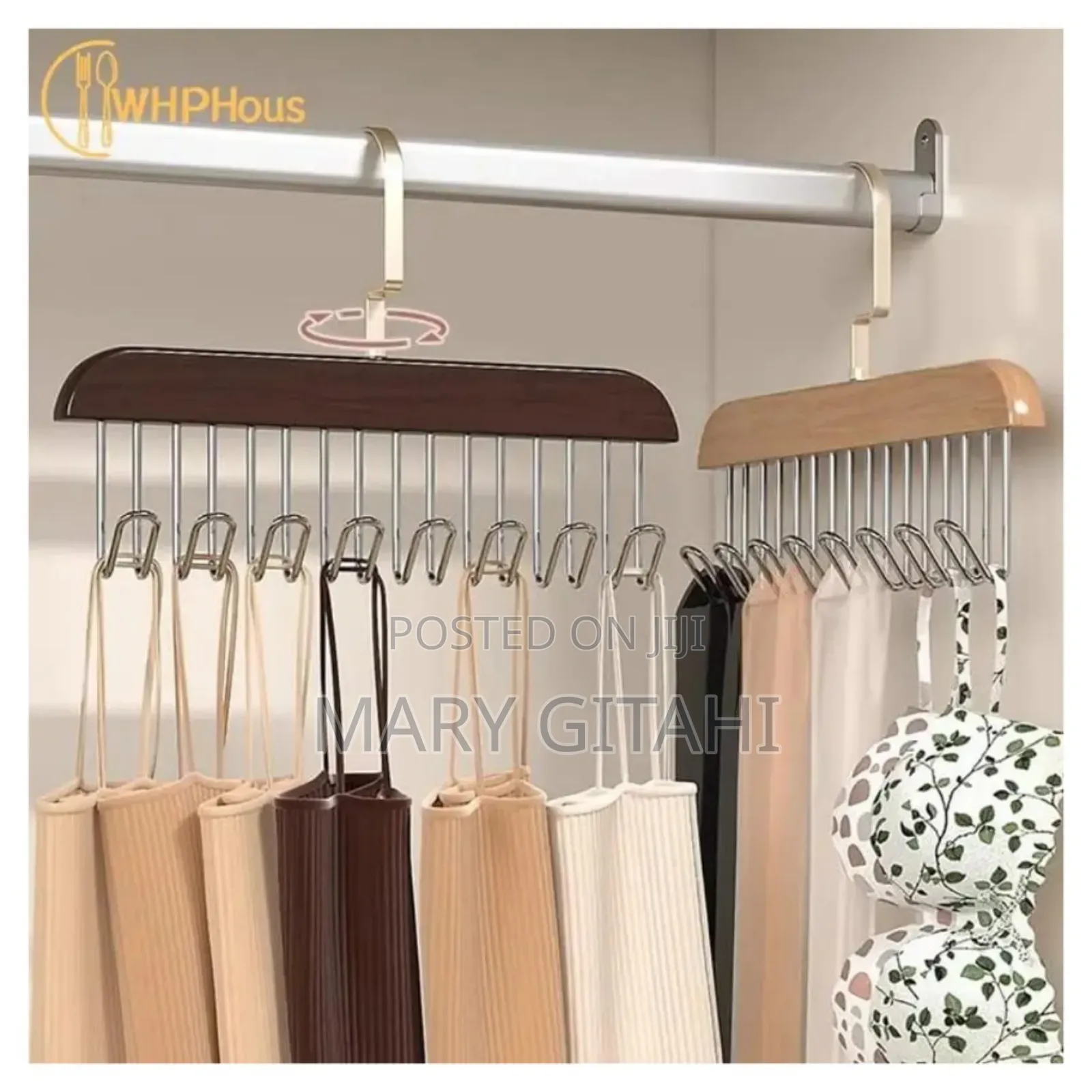 *Wooden Plank 8 Hook Hanger at