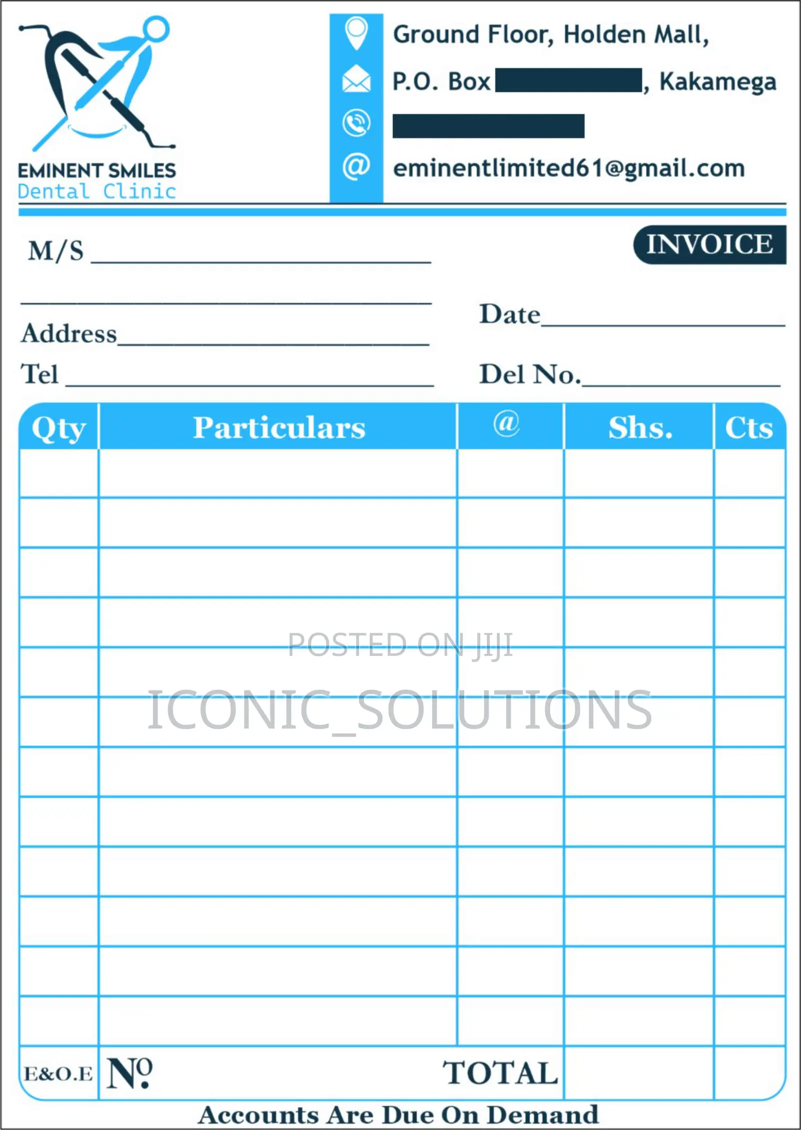 Self-Carbonating Custom-Printed Invoice Notes
