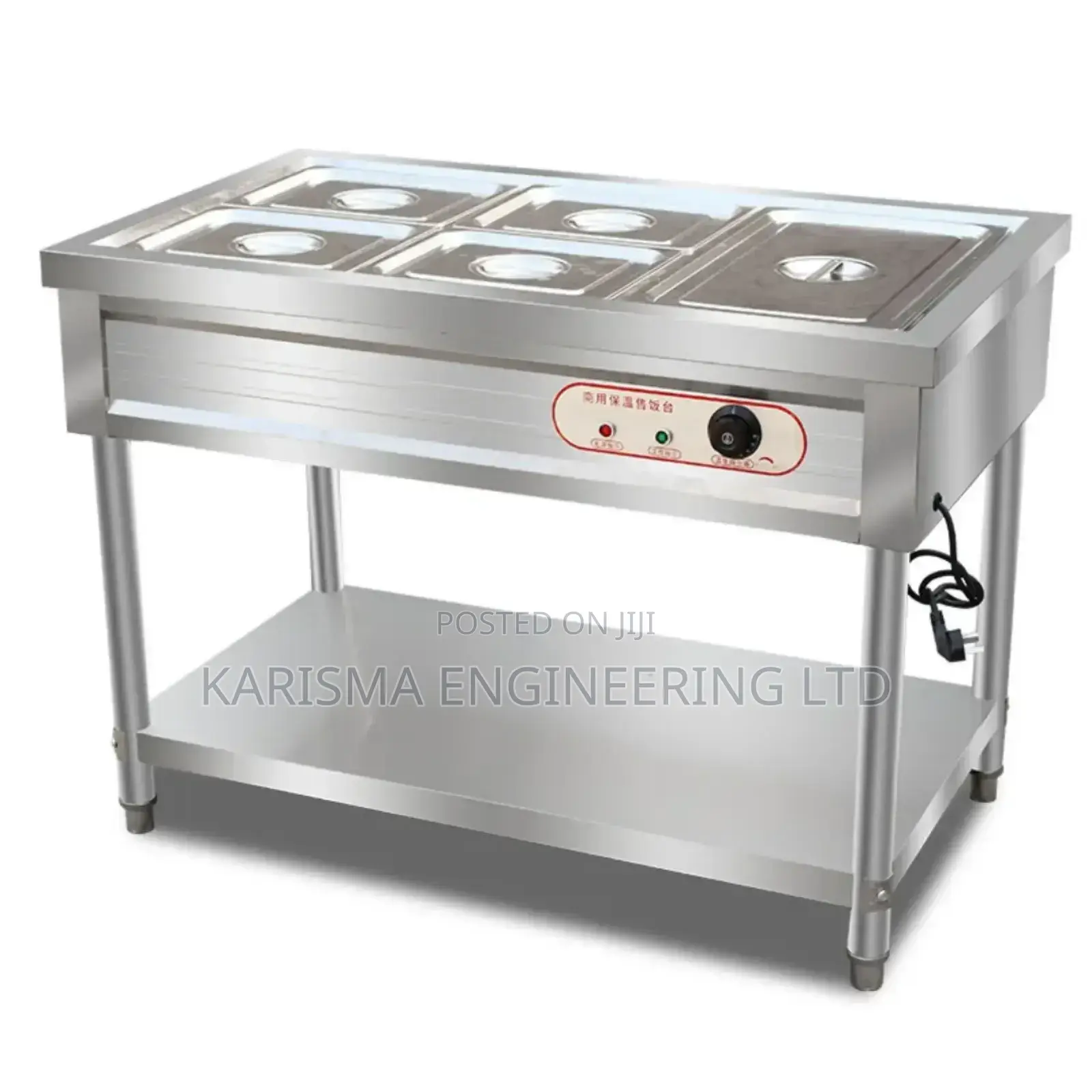 Stainless Steel Fabricated Food Warmer 3 Inserts
