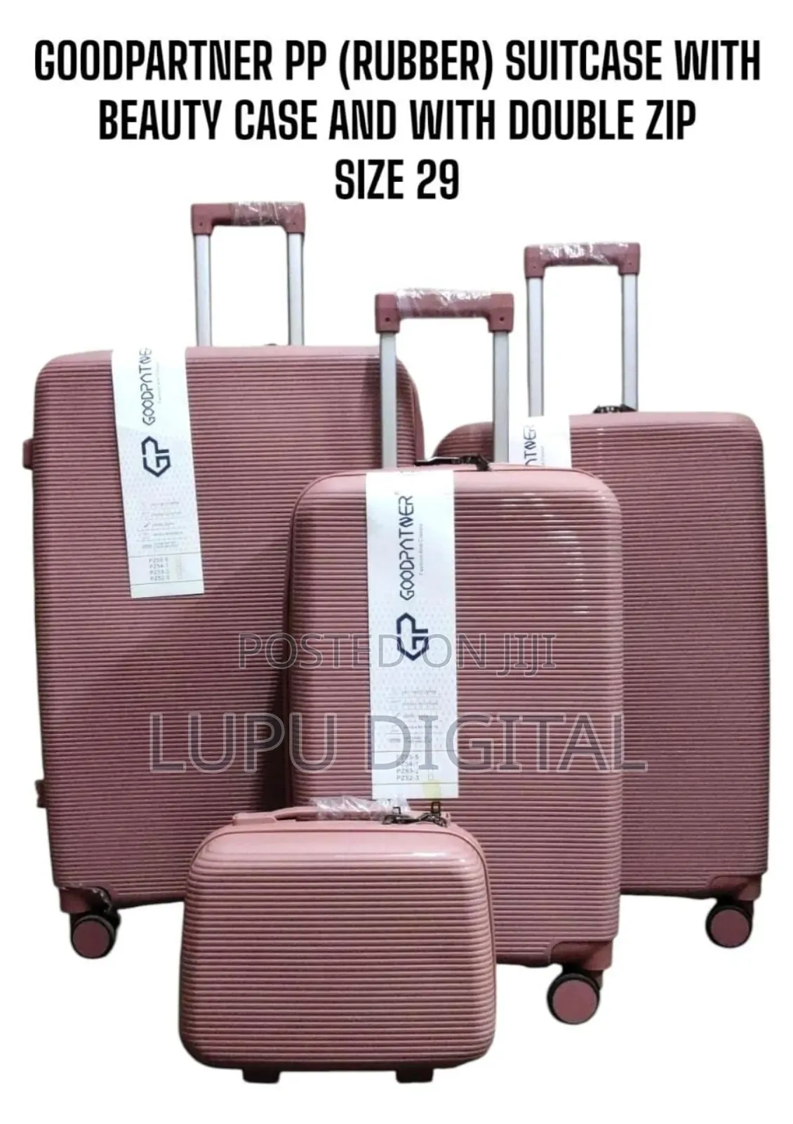 Good Partner Pp(Rubber) Suitcases With Beauty Case