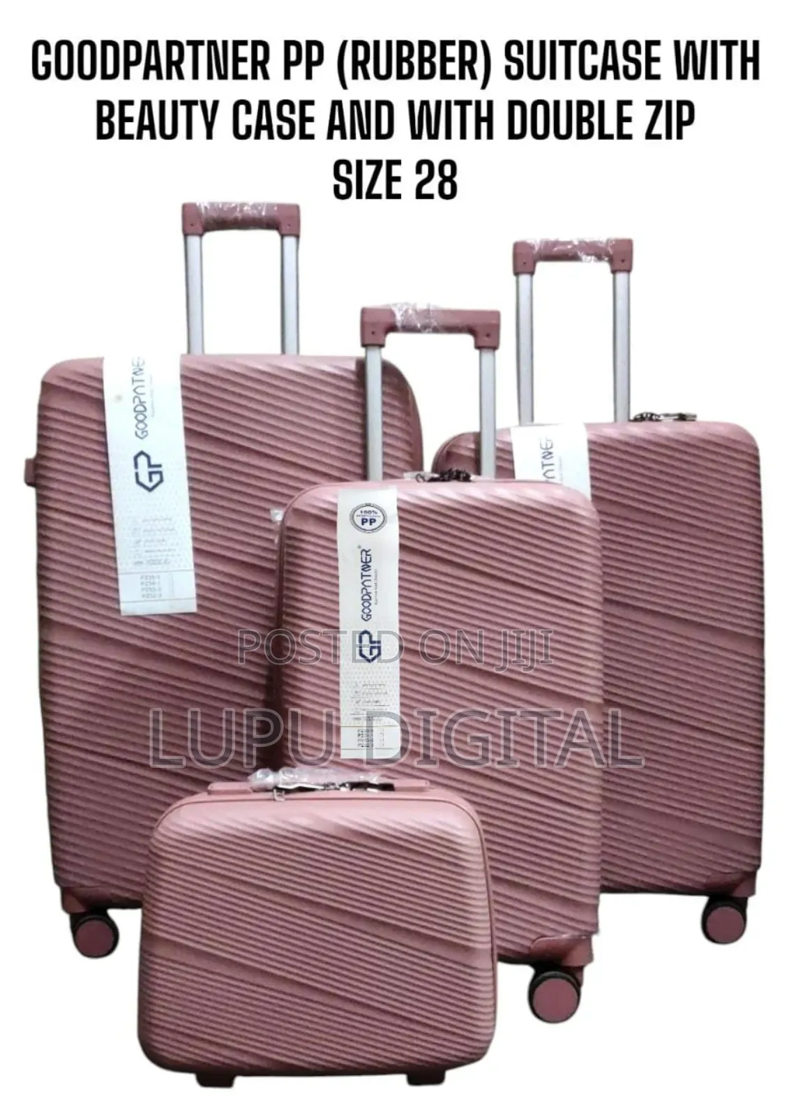 Good Partner Pp(Rubber) Suitcases With Beauty Case