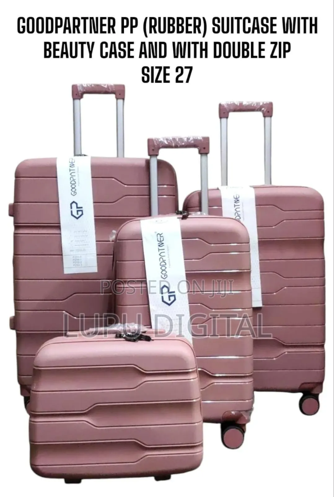 Good Partner Pp(Rubber) Suitcases With Beauty Case