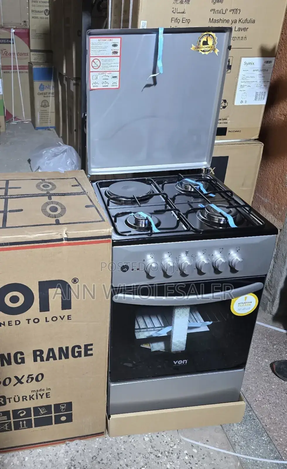 50×60 Von 3+1 Standing Cooker v +7