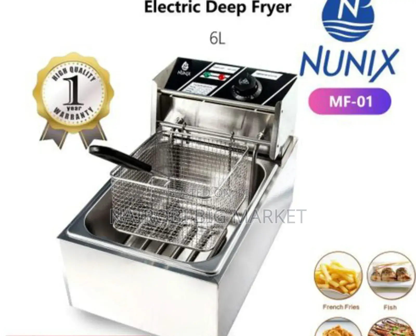 New Arrival Nunix Single Fryer Machine - 6l-2500w