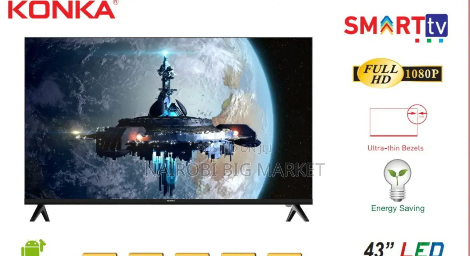 Full HD 43 Inch Konka Framelesss