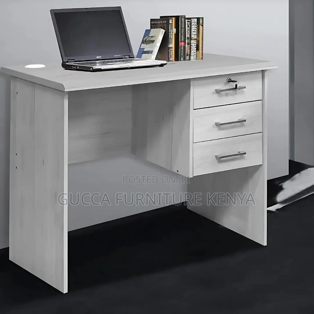 Office Tables:1.2 Meters White Wooden Study Computer Desk