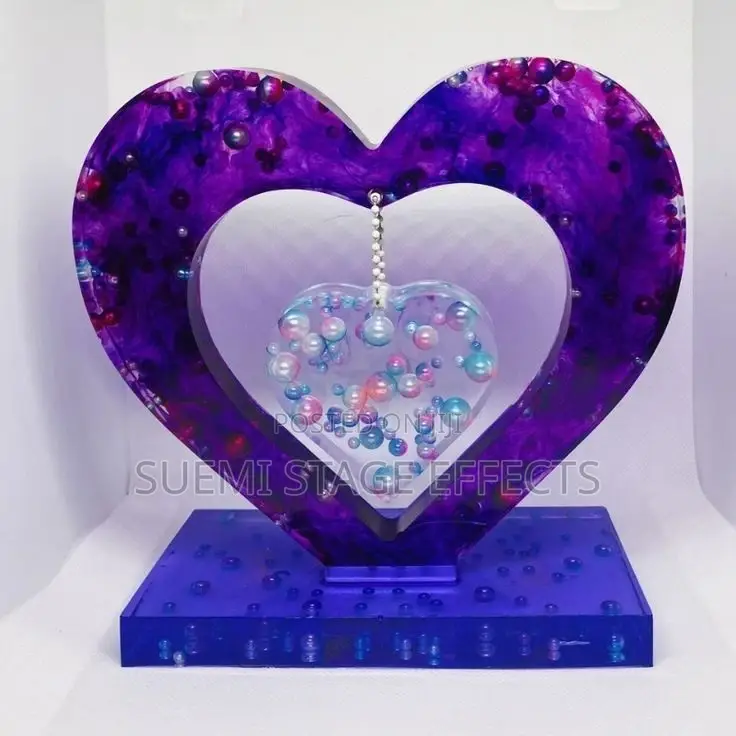 Heart-Shaped Resin Photo Frame - Elegant Personalized Gift
