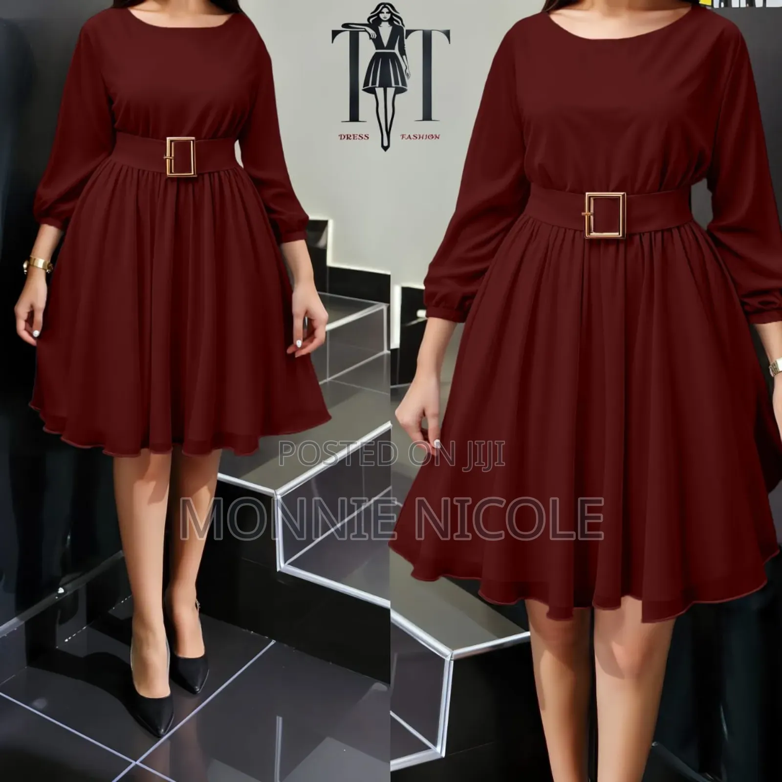 Black Chiffon Dress/Funeral Dress 