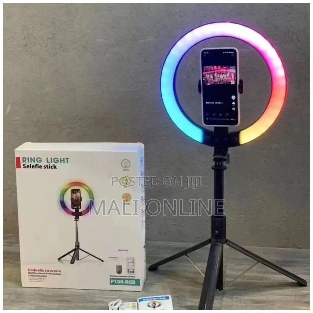 RGB Selfie Ring Light Rechargeable With a Stand