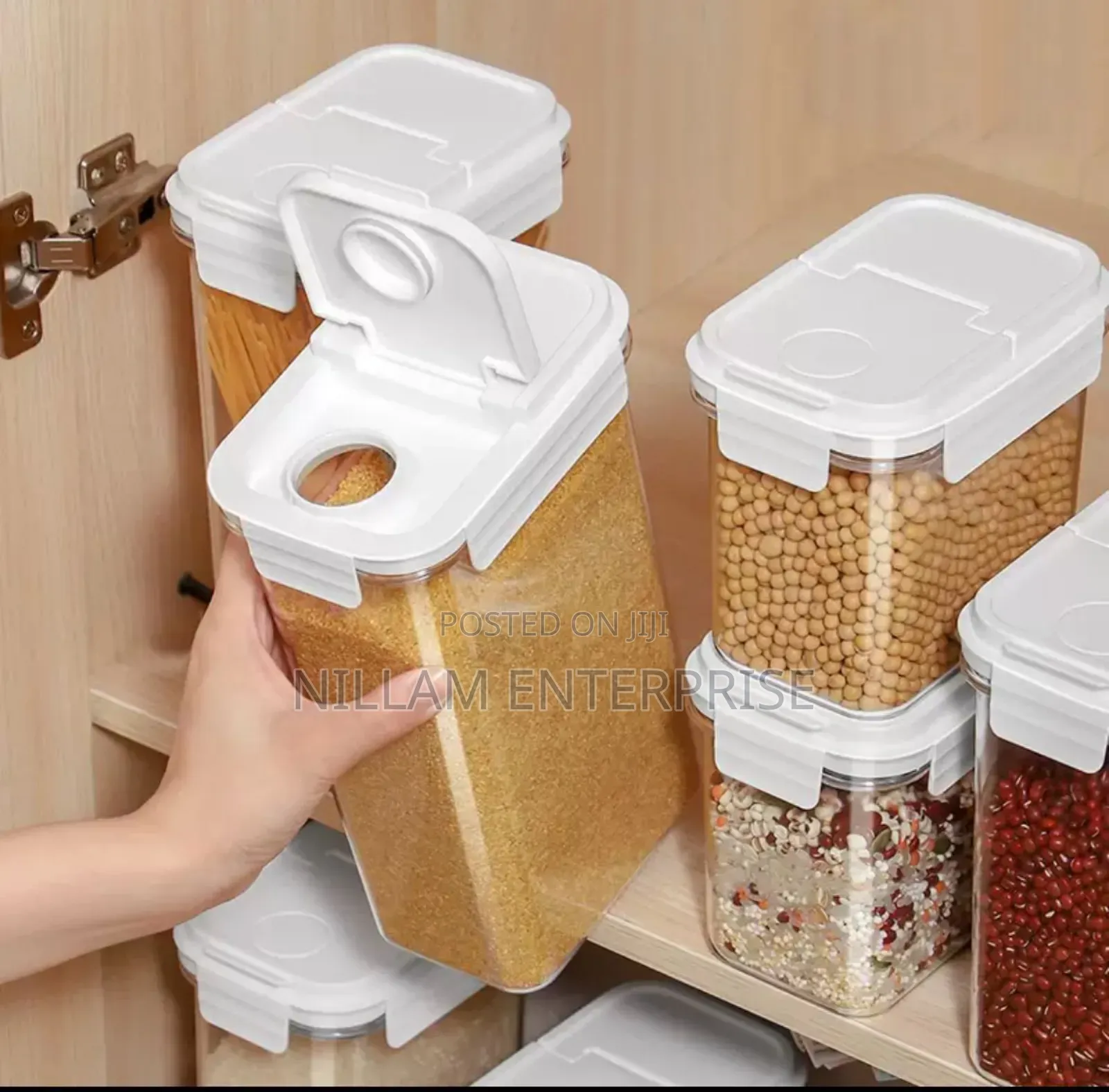 Bpa-Free, Food-Grade Acrylic Cereal Jar.