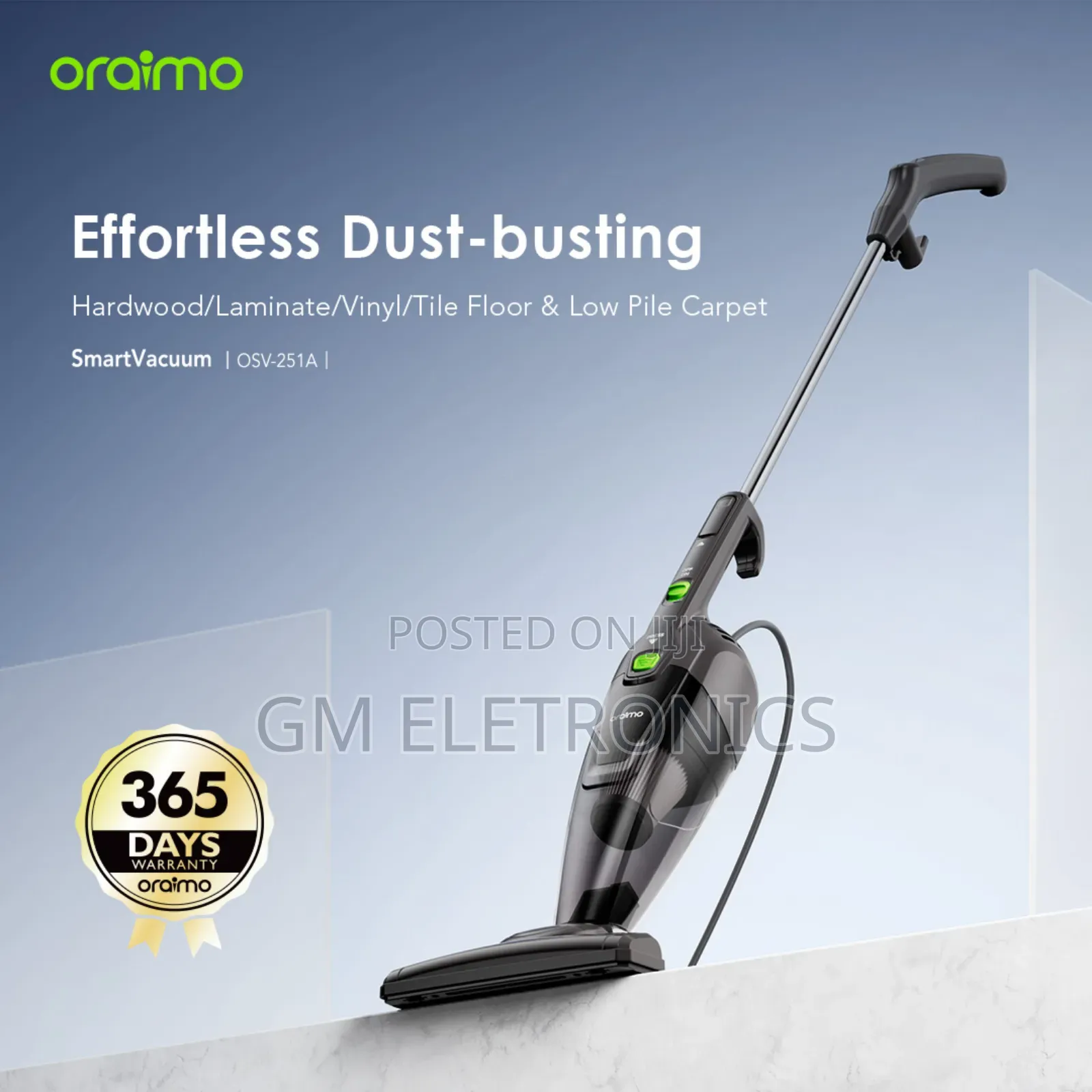 Oraimo Smartvacuum Corded Vacuum Cleaner With 5m Cord .