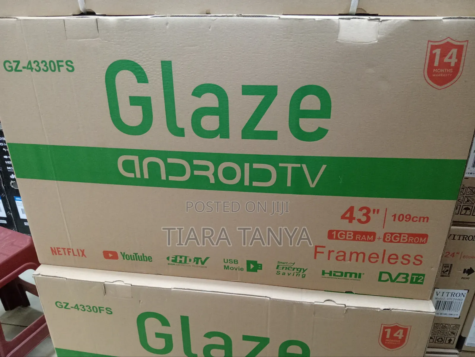 Glaze 4330FS,43" Inch Full HD Smart Android TV Bluetooth
