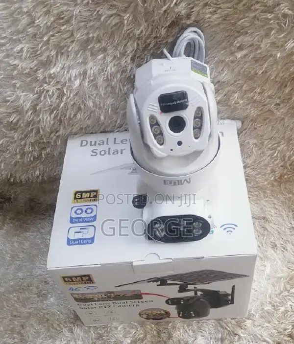 PTZ Pro4g 6mp Ubox Dual Lens Dual Screen Solar PTZ Camera