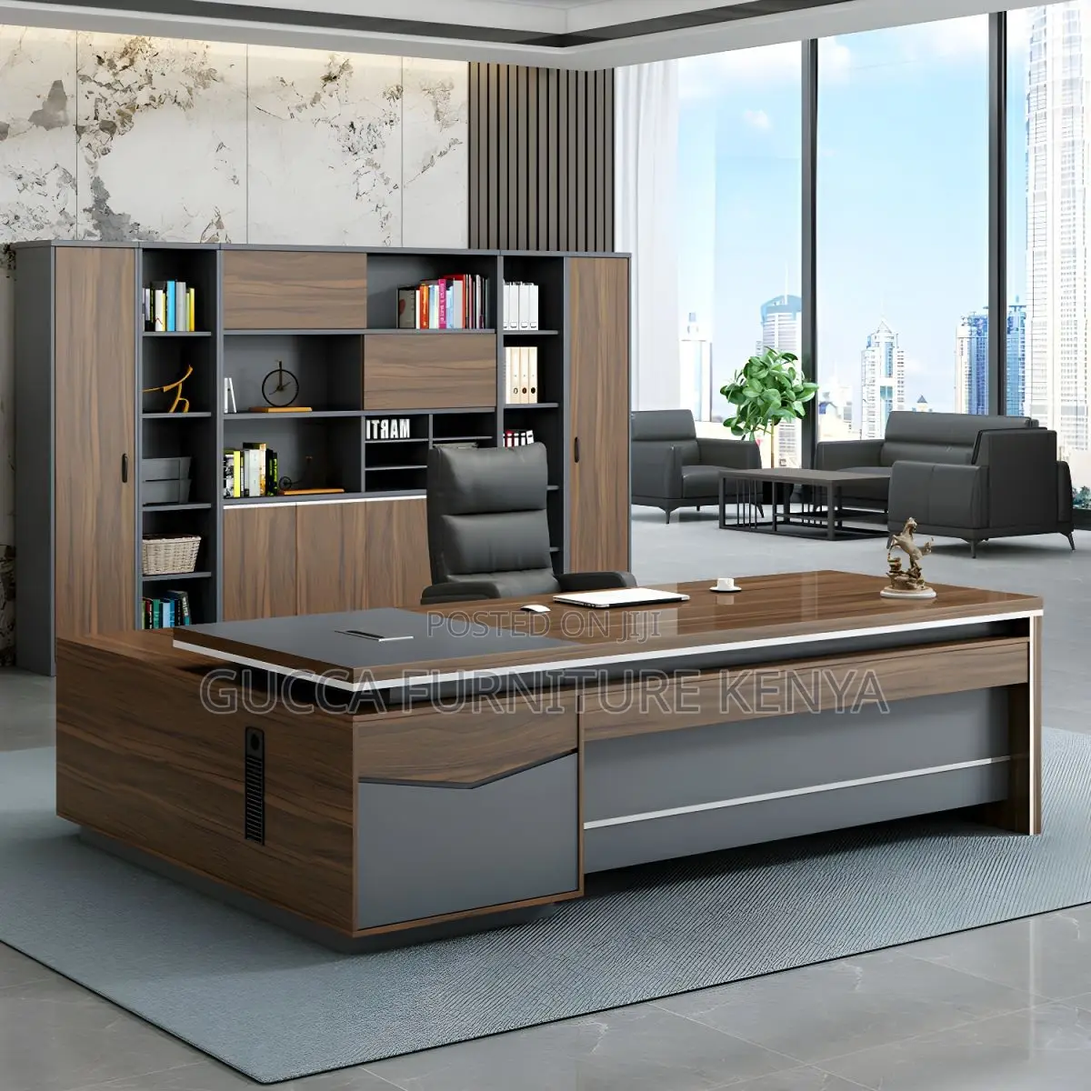 Office Tables:1.6 Meters Wood L-Shape Modern Computer Desk