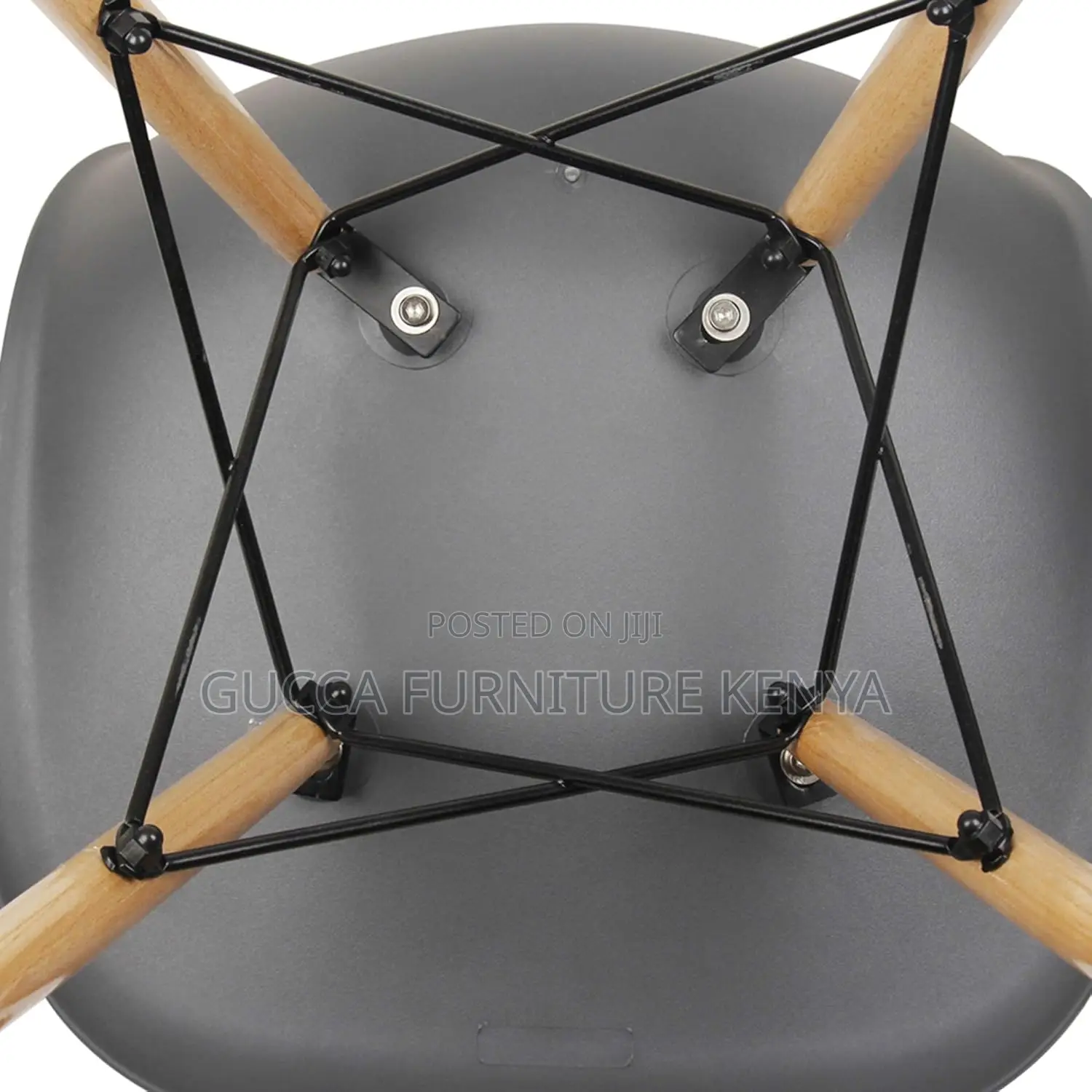 Home Chairs: Eames Black Contemporary Armless Dining Chair