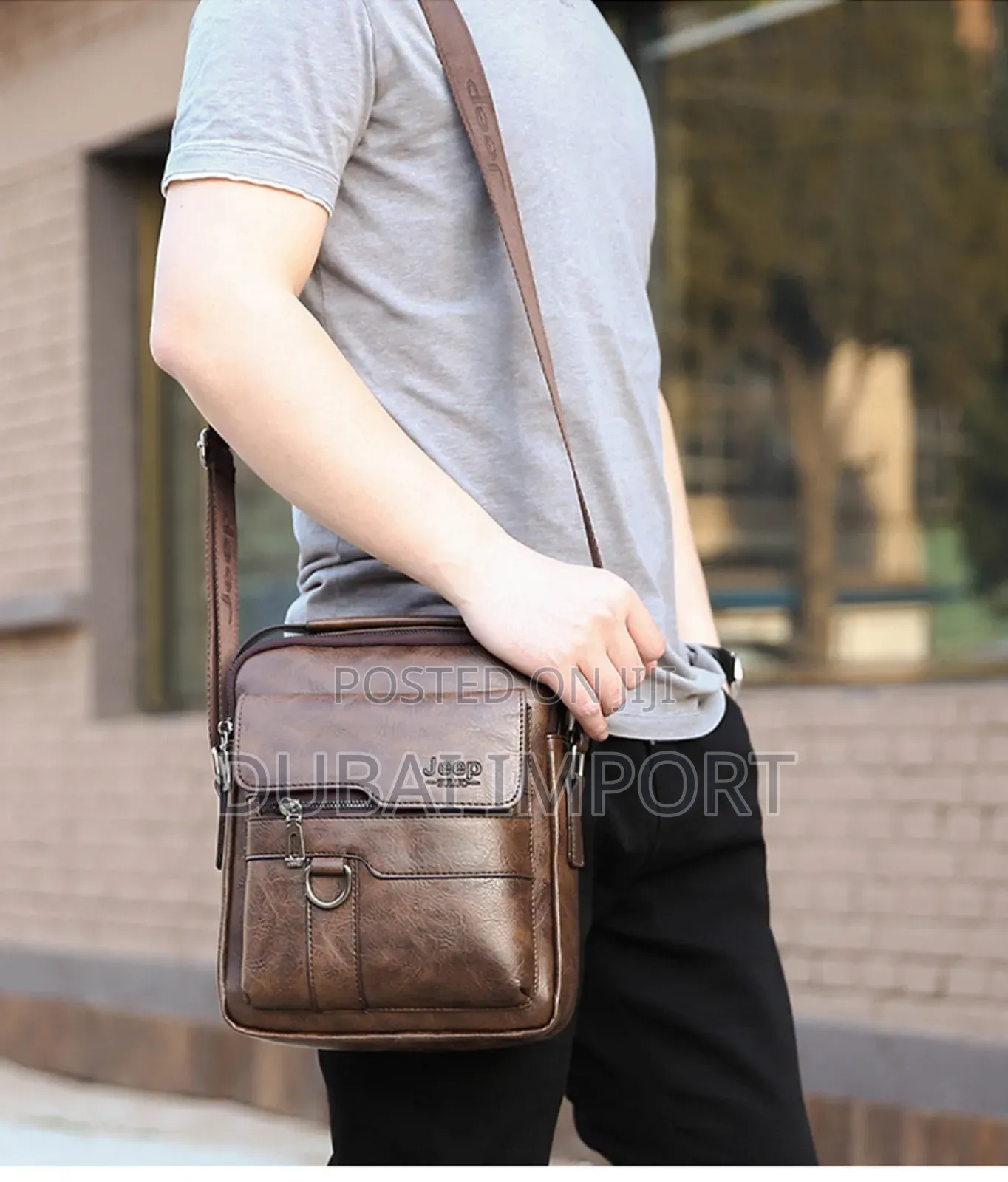 Jeep Classic Messenger Shoulder Bag /Unisex Travel Sling Bag