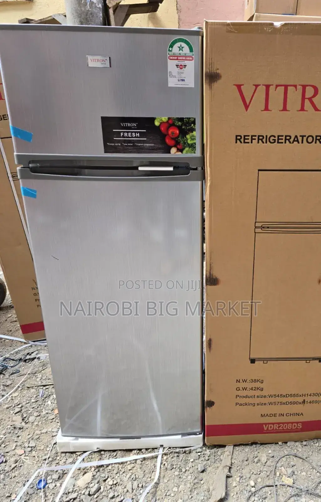 Vitron VDR208DS 208 Litres Double Door Fridge VT/2