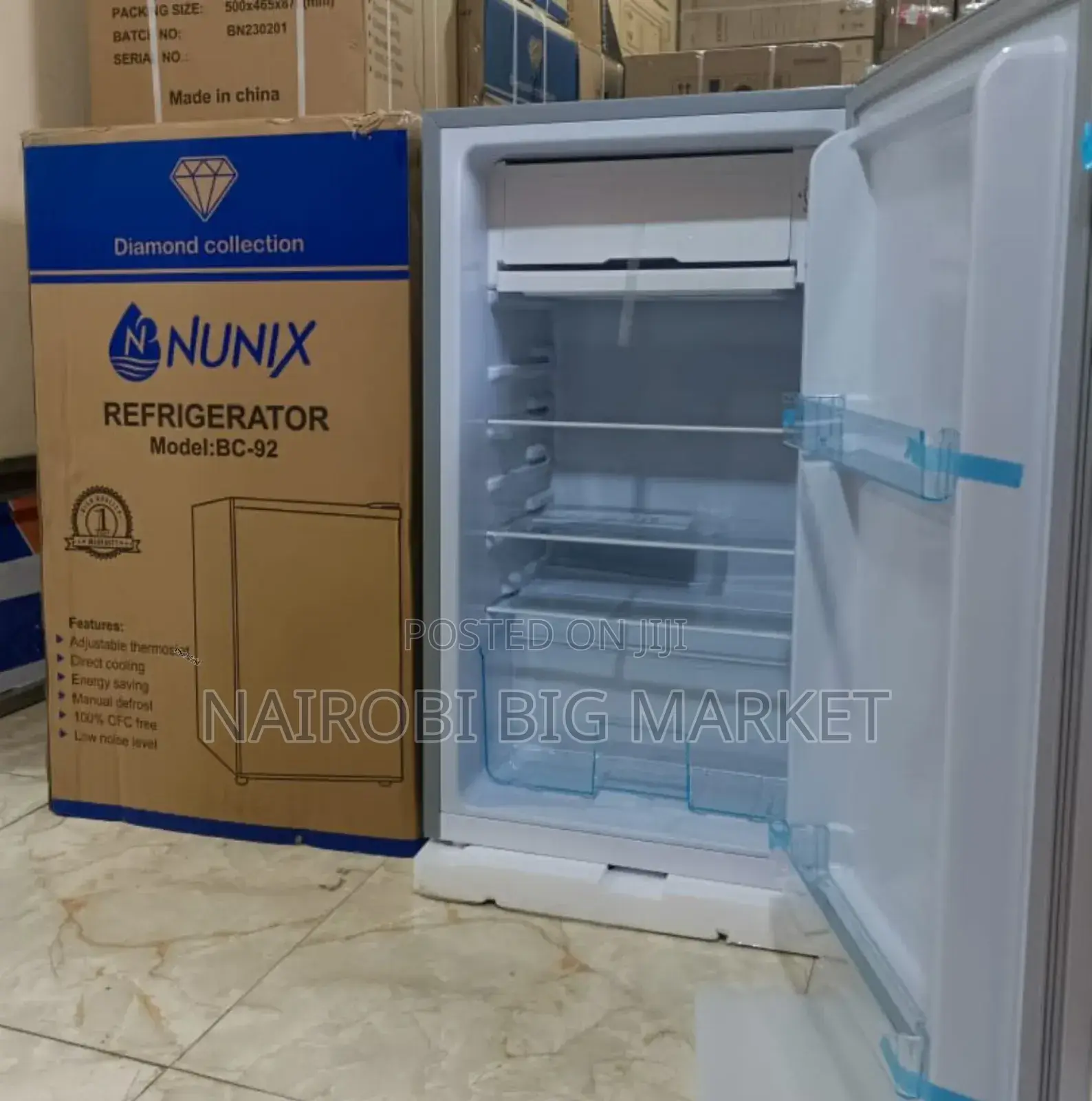 Silver Nunix 92L Single Door Refrigerator N/D-F