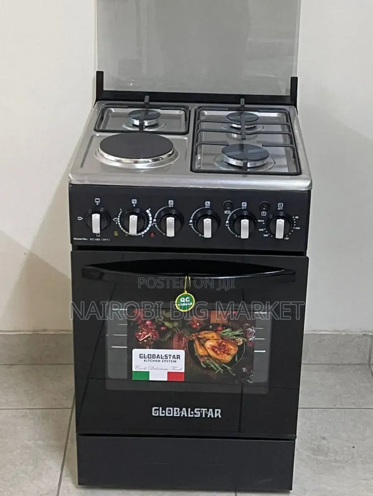 Black 50*55 Globalstar 3+1 Standing Cooker G-T3