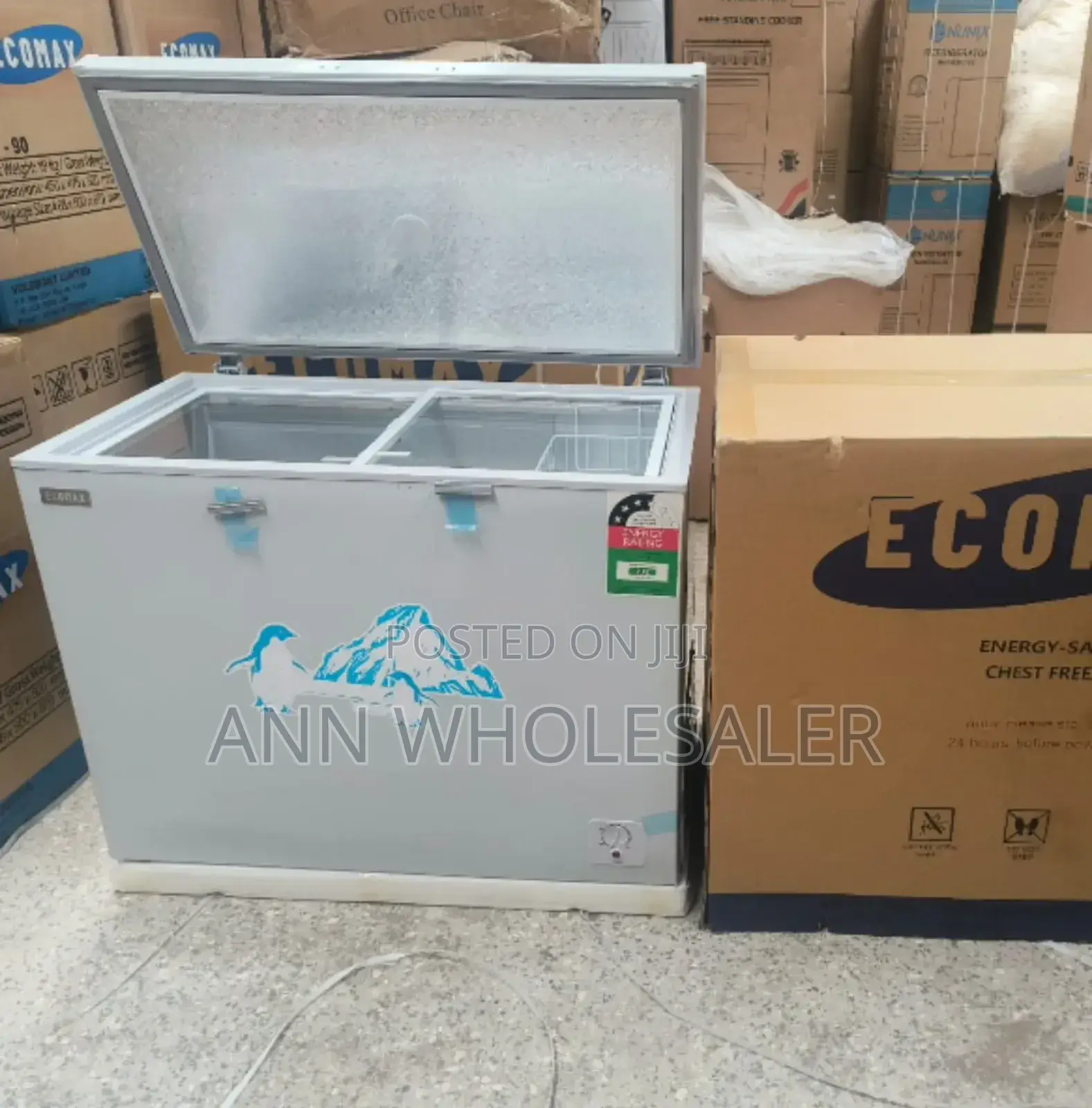 Silver Ecomax 219L Deep Chest Freezer E/219-Dl