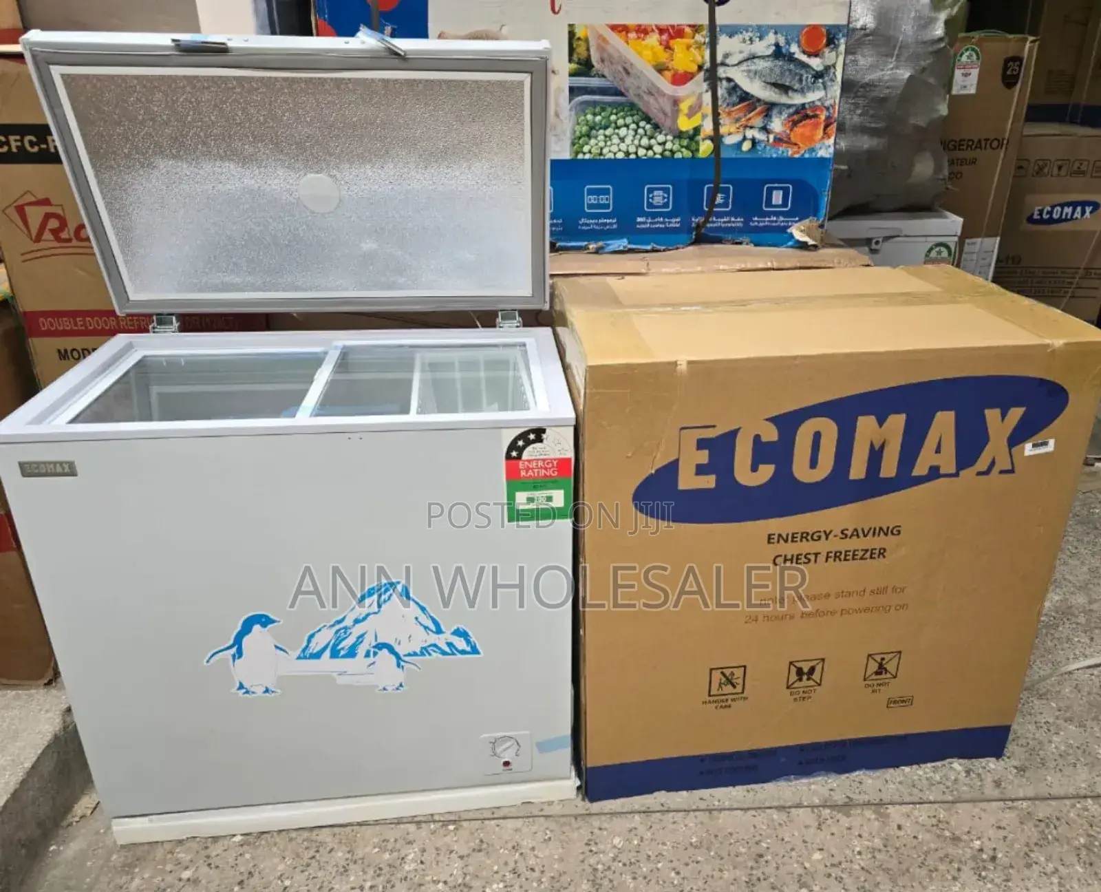 169L Silver Ecomax Deep Chest Freezer E/169-Dl