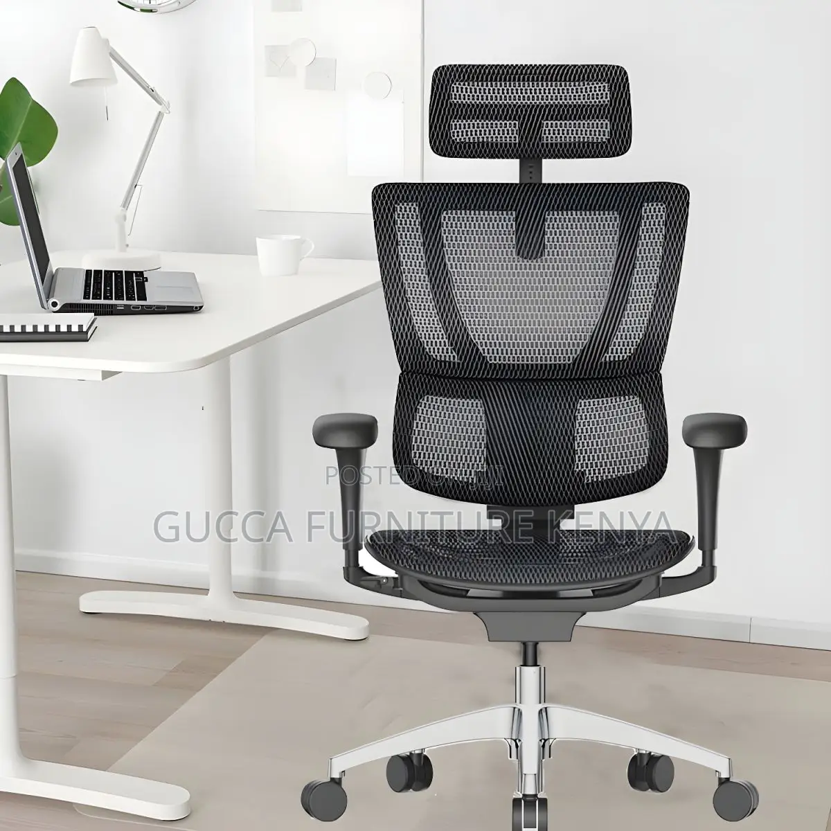 Office Chairs: Modern Mesh Office Chair Movable Arms