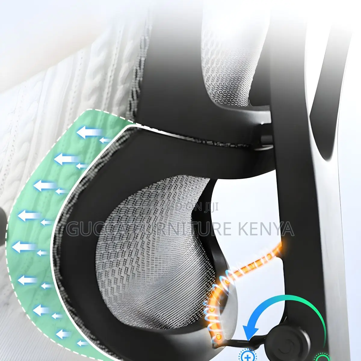 Office Chairs: Modern Mesh Office Chair Movable Arms