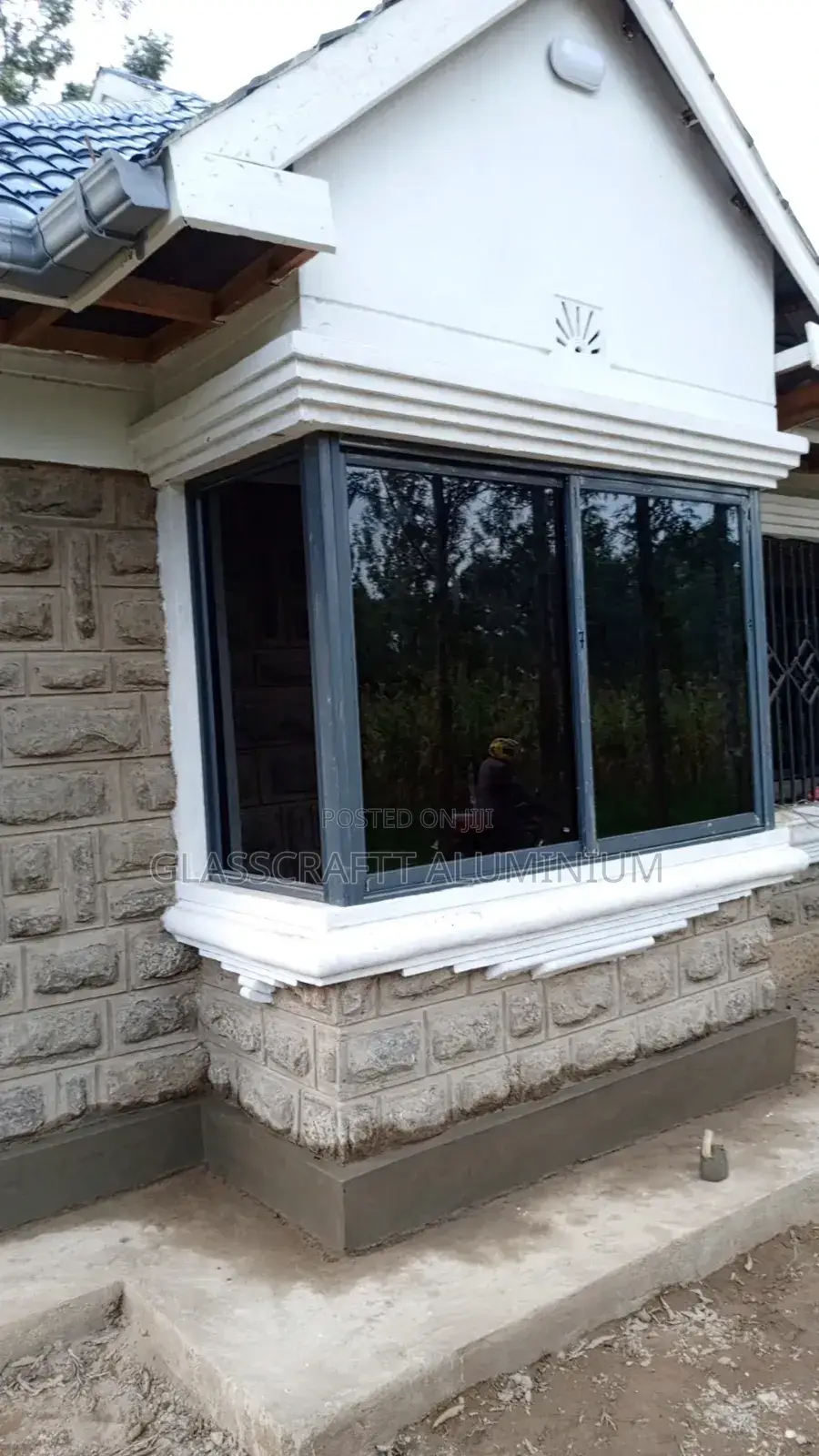 Gray Coated Sliding Windows