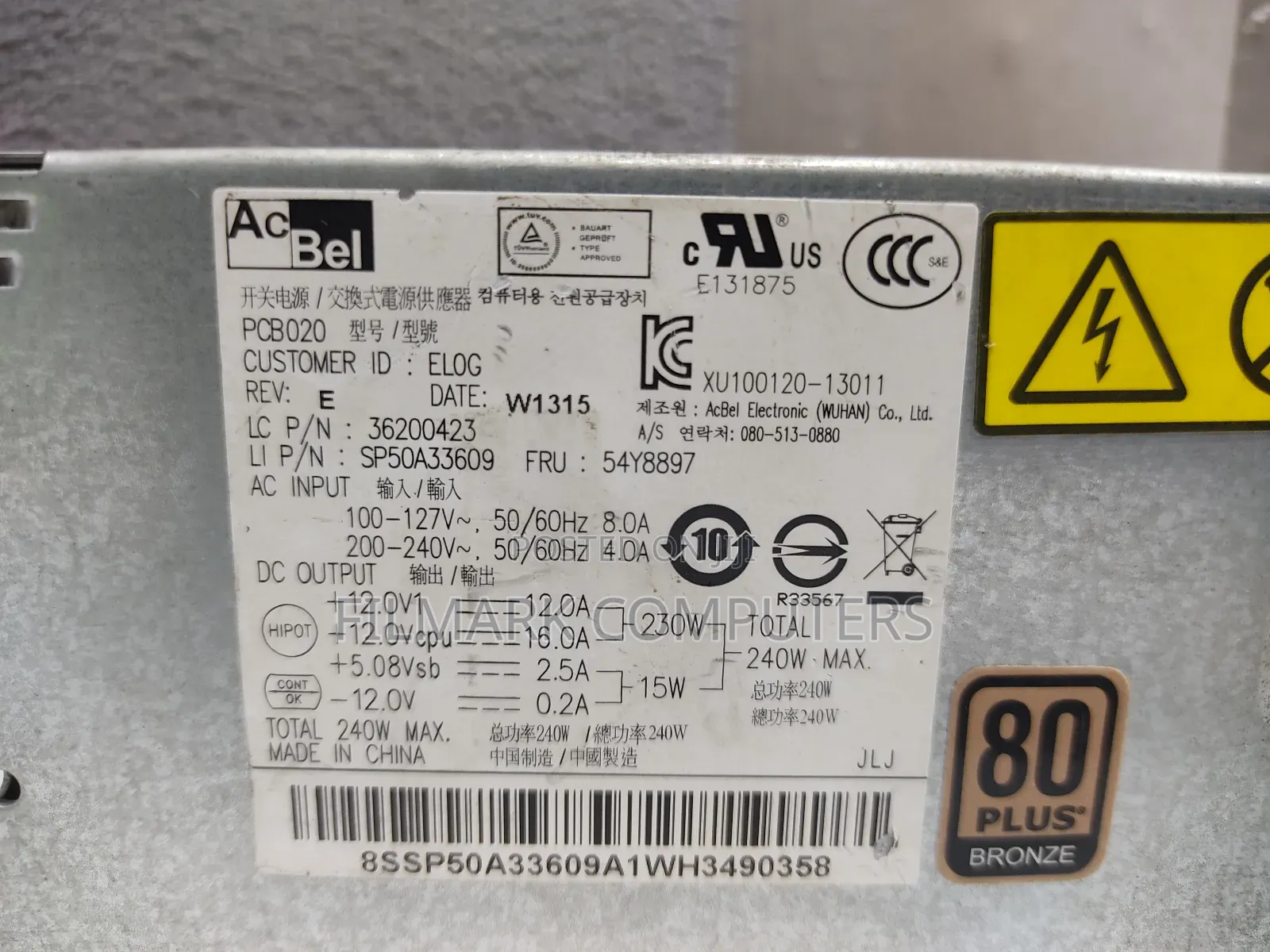 IBM / Lenovo 240W Power Supply For Lenovo Think Centre M83