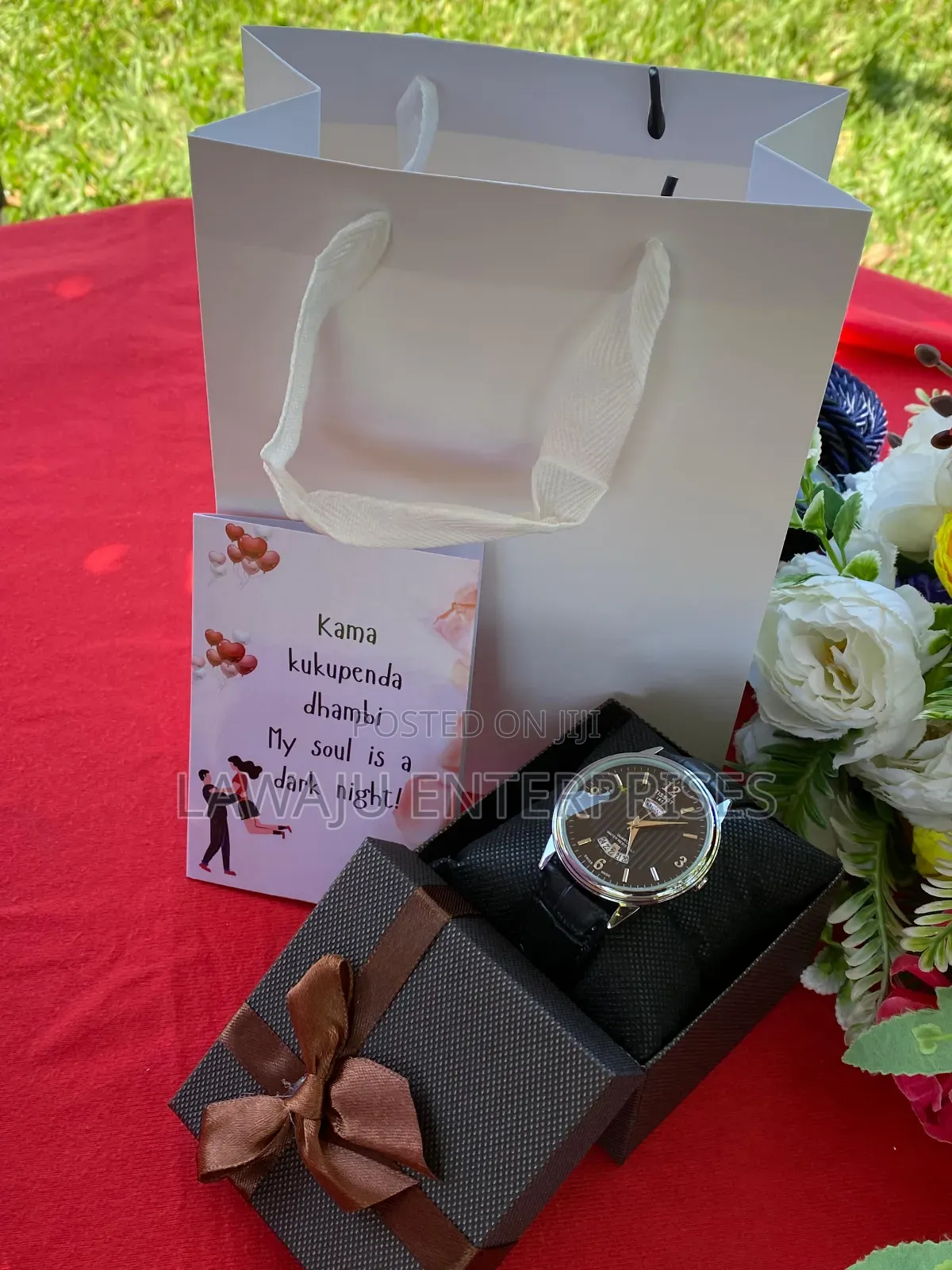 Leather Watch Men's Valentine Gift Set