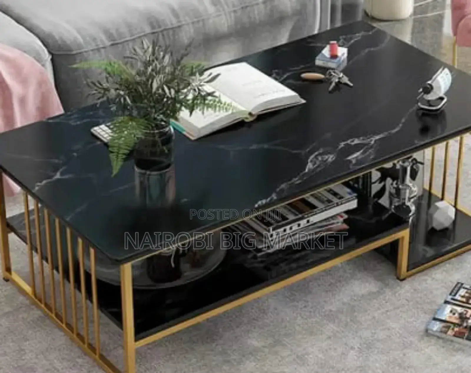 Black Executive Marble Effect Table EM-E/9