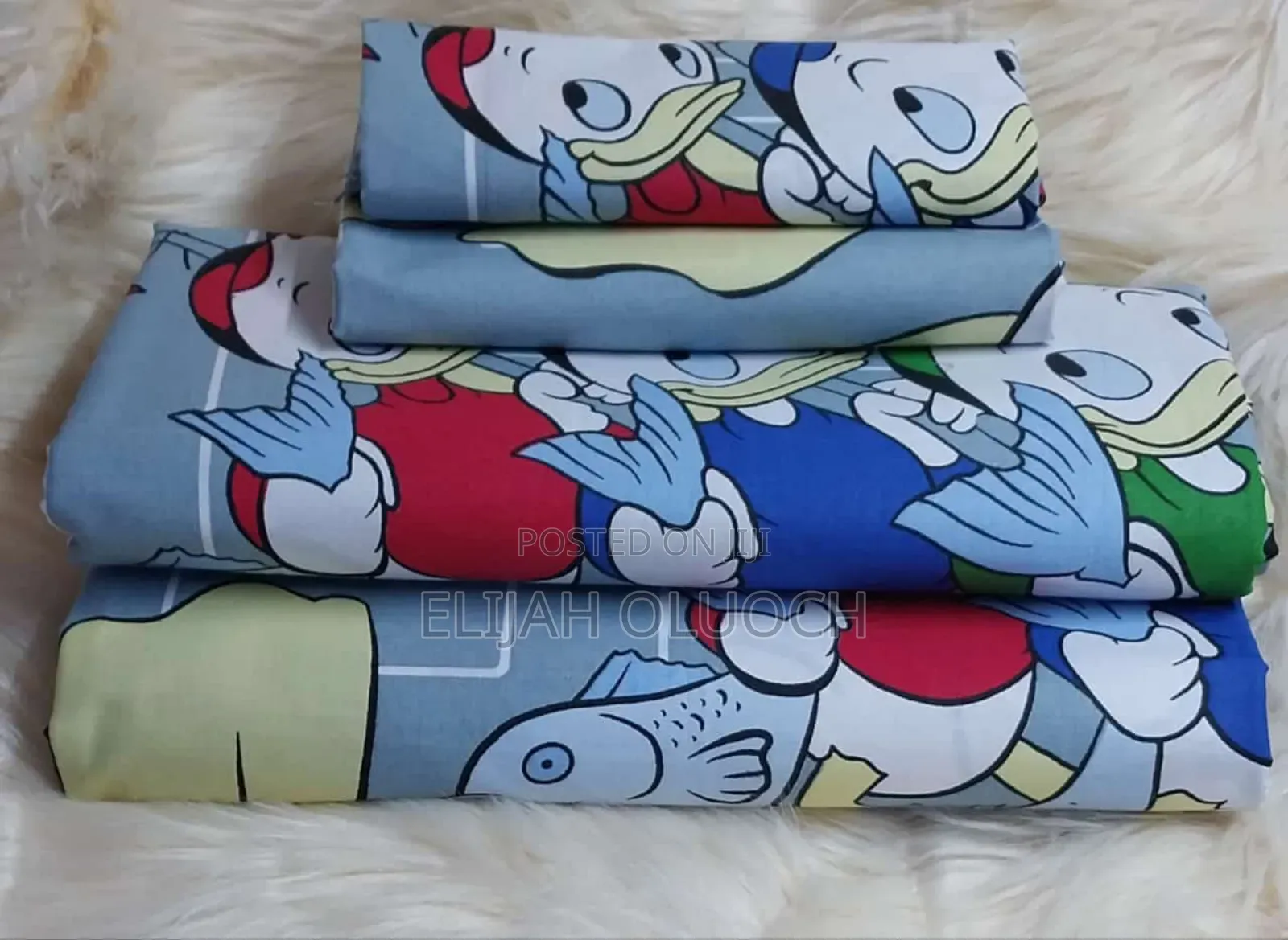 Cartoon Themed Kids a Pair of Bedsheets