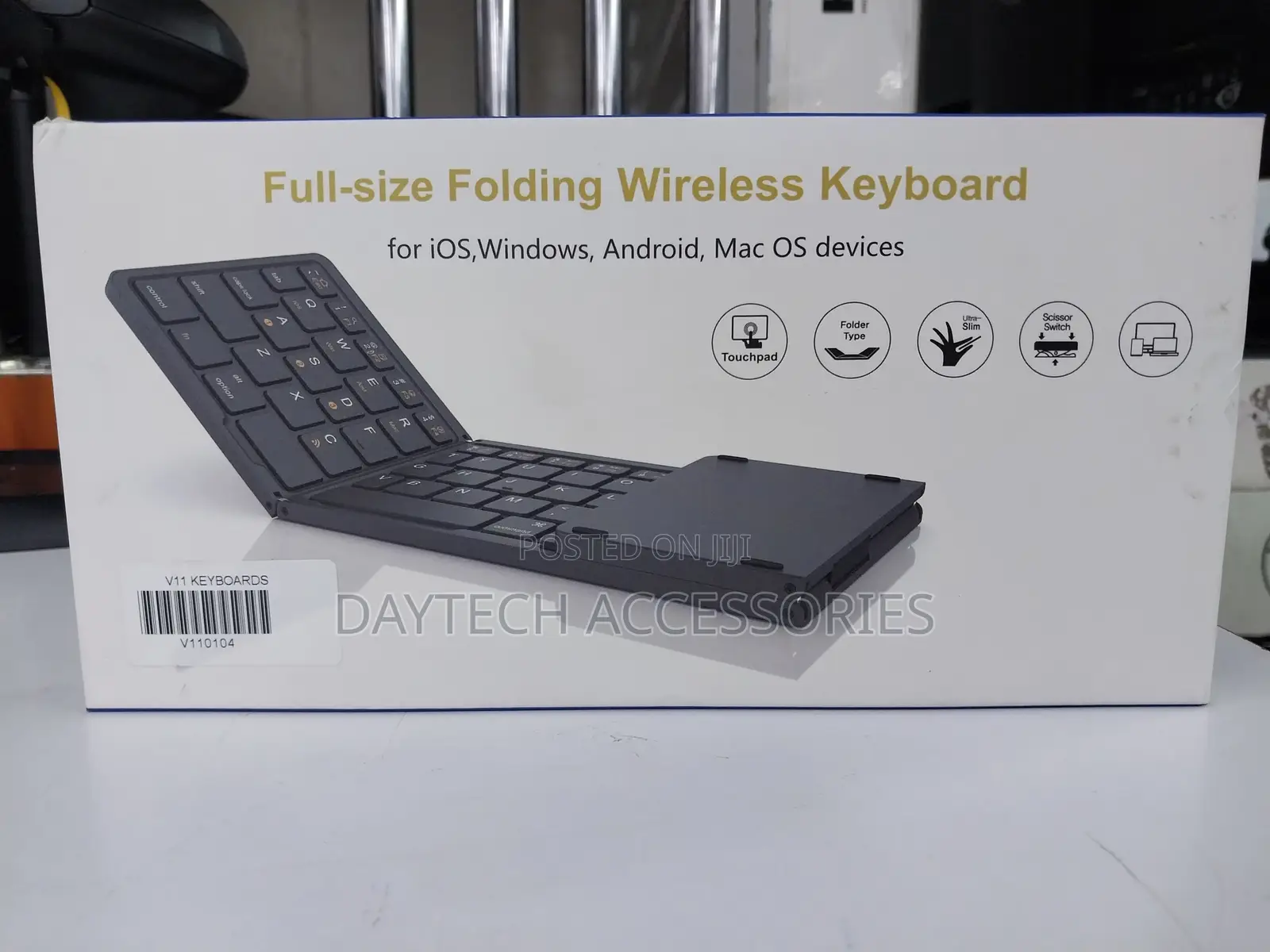 Foldable Bluetooth Keyboard With Touchpad Mini Rechargeable