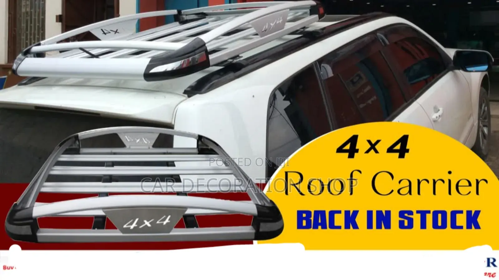 Saloon Car Fitted With Universal Fit 4*4 Aluminum Roof Rack