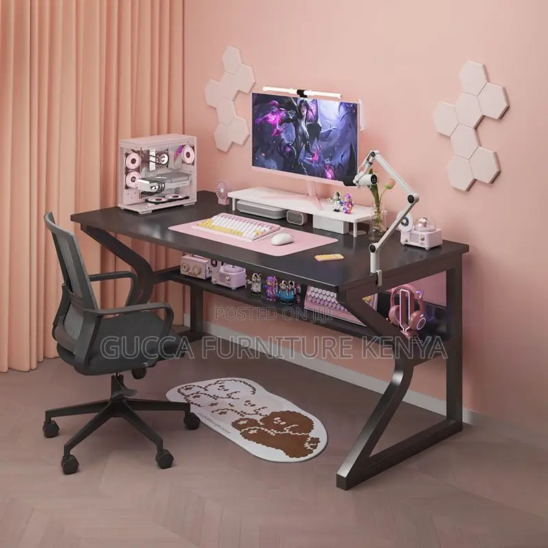 Clerical Desking: Exterior Shelving Wooden Office Desk
