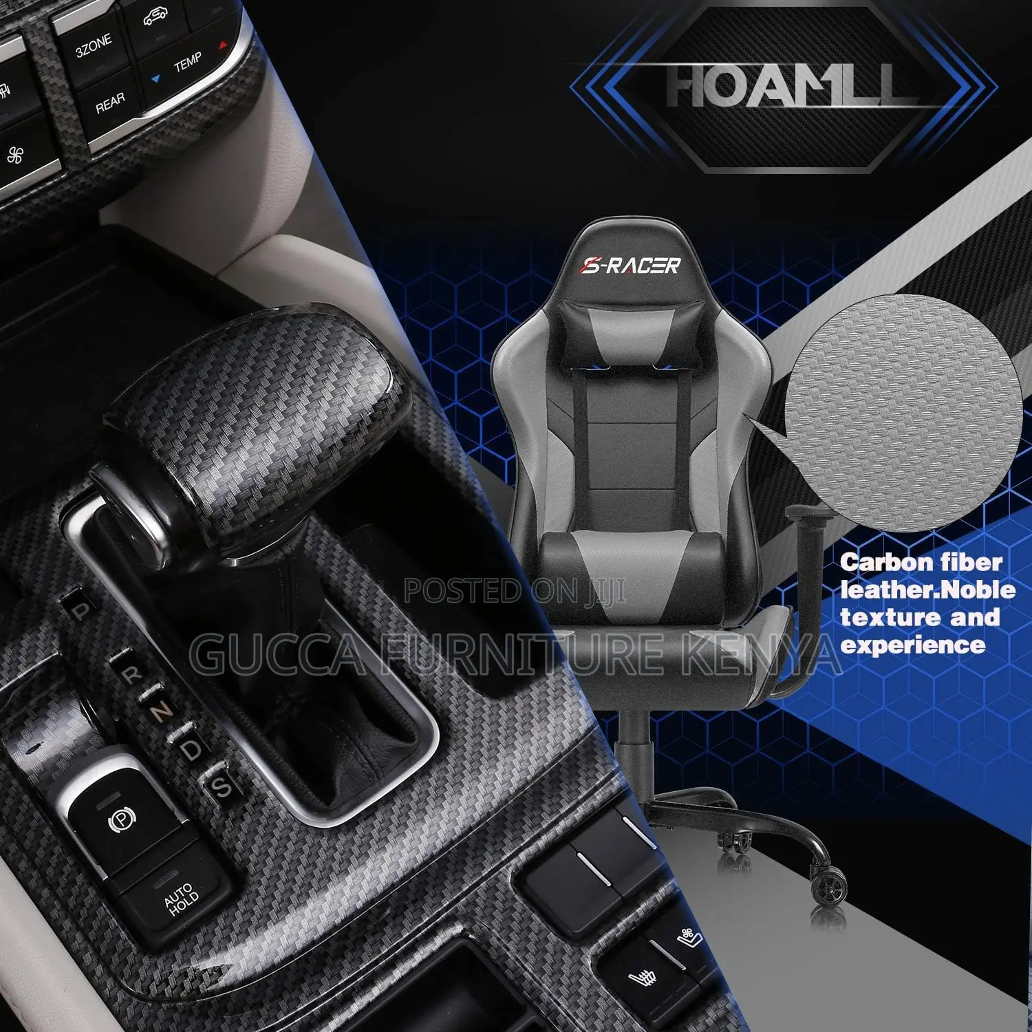 Office Chairs: Ergonomic High Back Racing Desk Gamer Chair