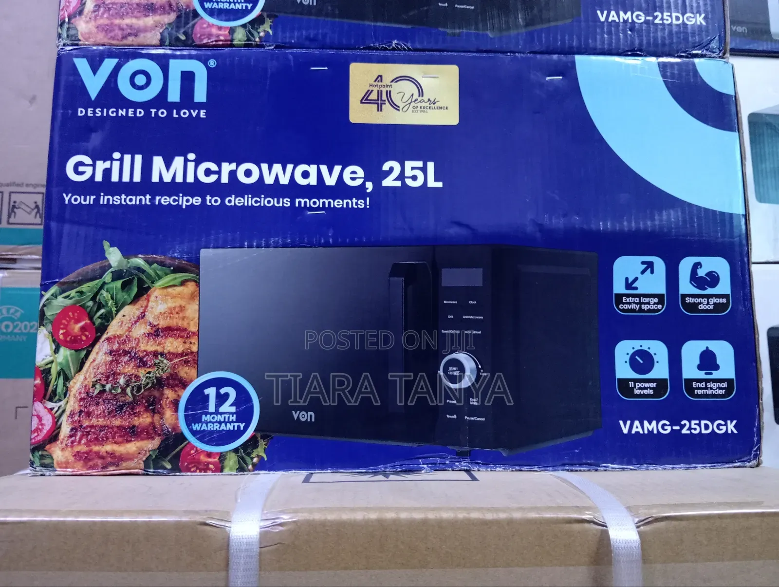 Von VAMG-25DGK Digital Microwave Oven Grill 25L – Black