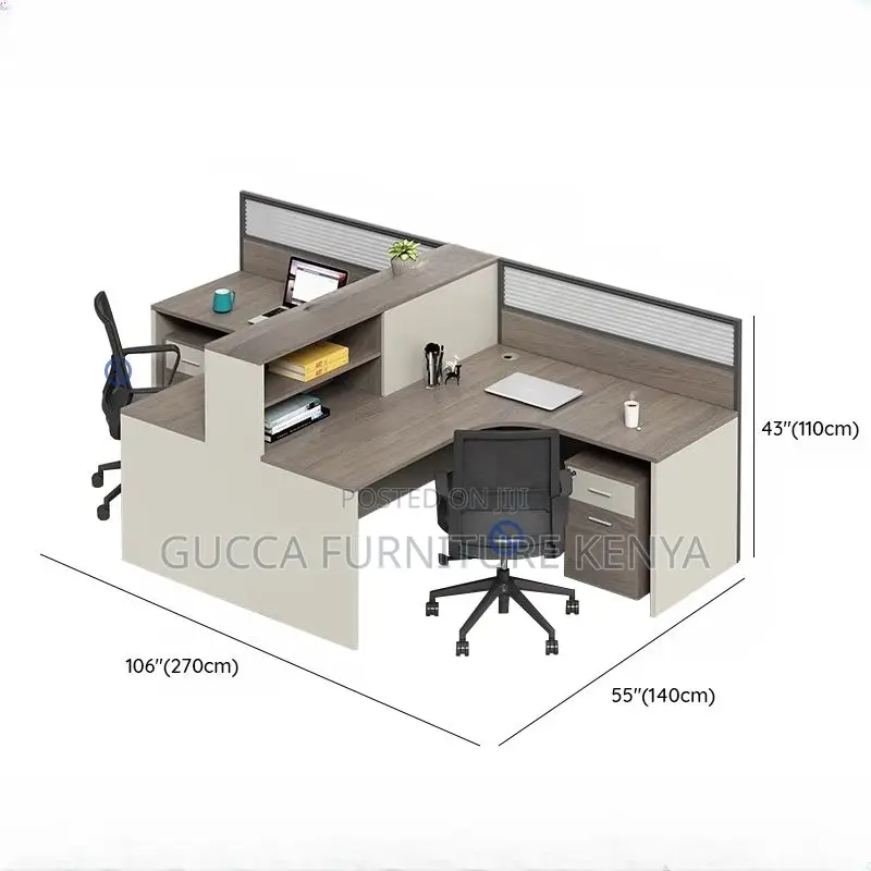 Workstations:2-Way L-Shaped Modular Office Workstation