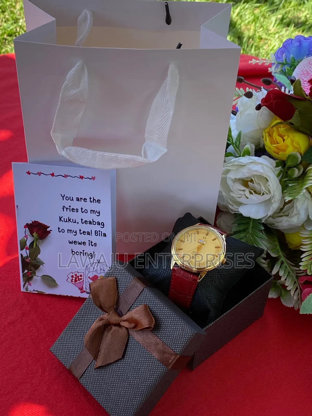 Men's Red Watch Valentine's Gift Set