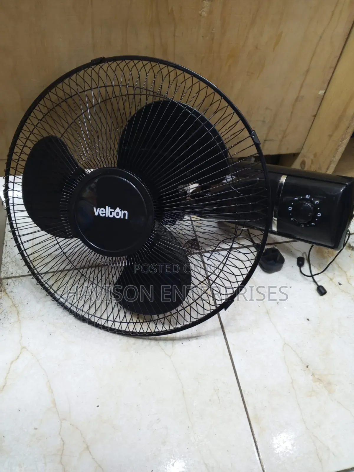 New Arrival Black Velton Wall Fan
