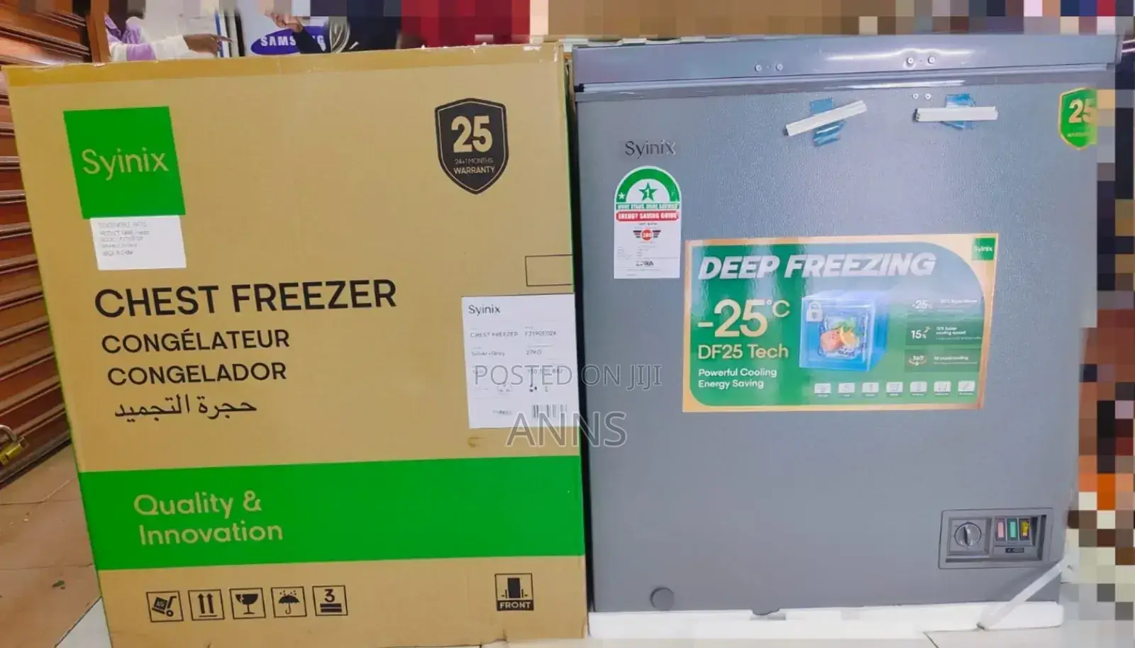 Syinix 147LITRES ~ Energy Saving Deep Freezer