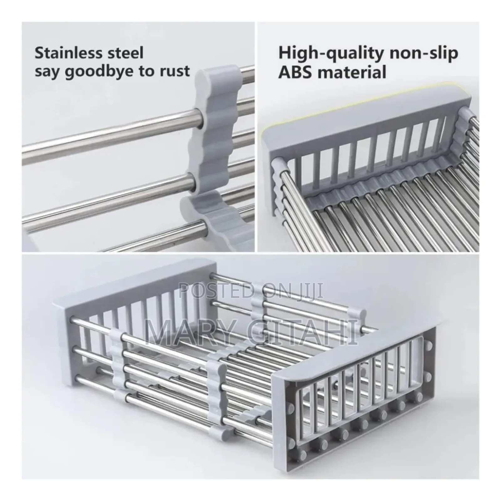 *Telescopic Sink Drain Rack -Stainless Steel