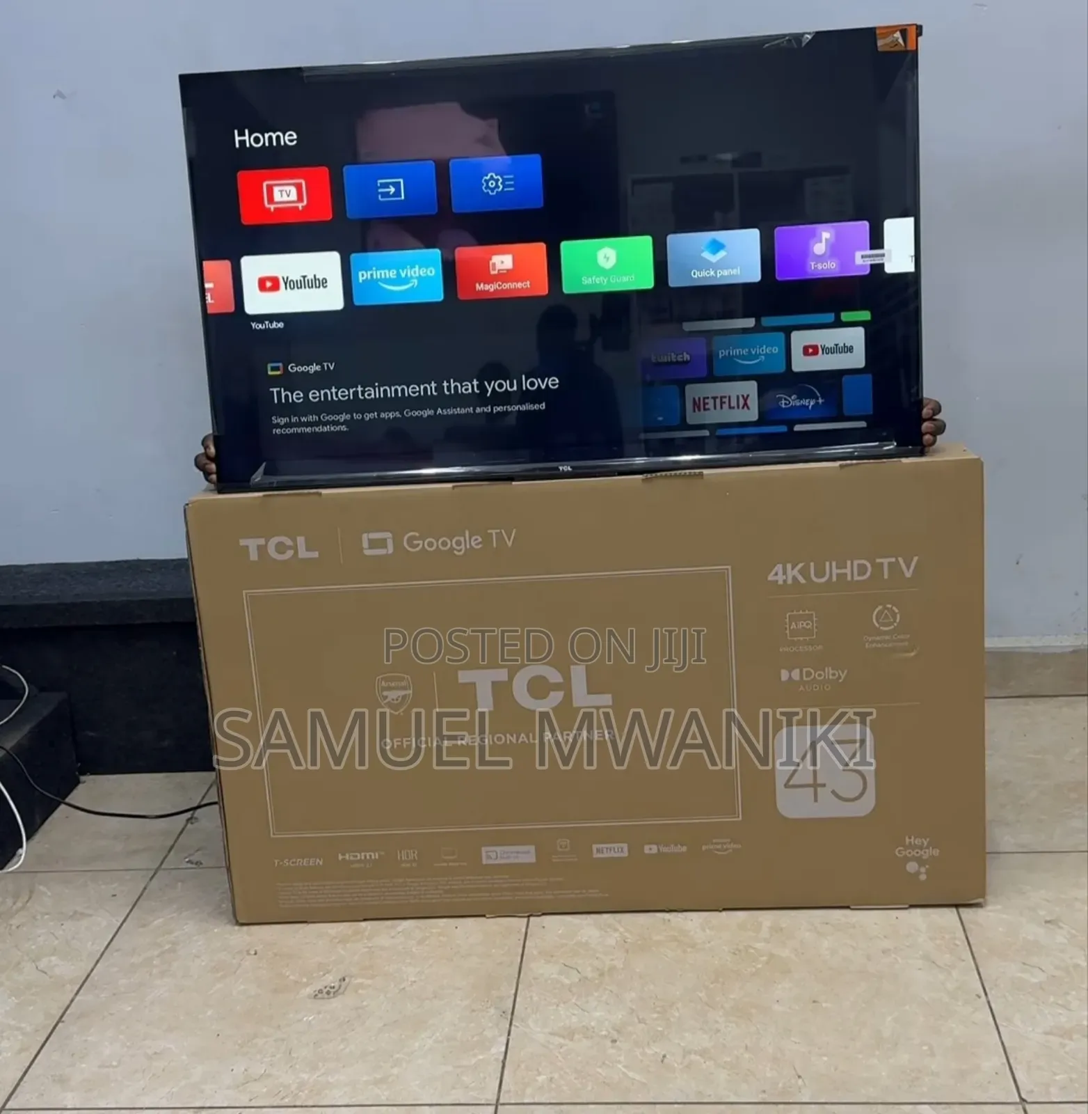 TCL 43" P635 Uhd Google TV Netflix Youtube Bluetooth