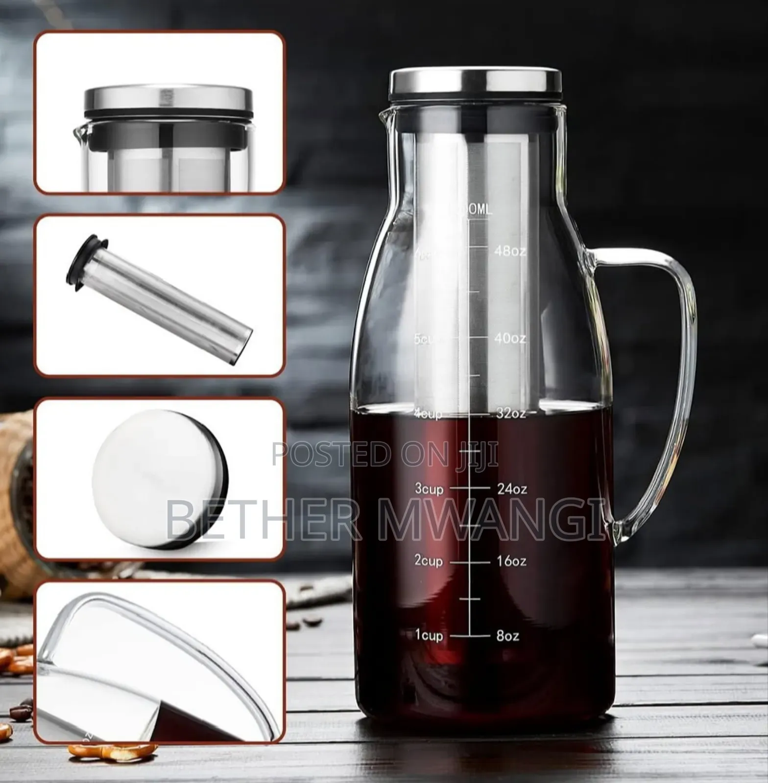 Cold Brew Coffee Maker With Airtight Lid in Kenya