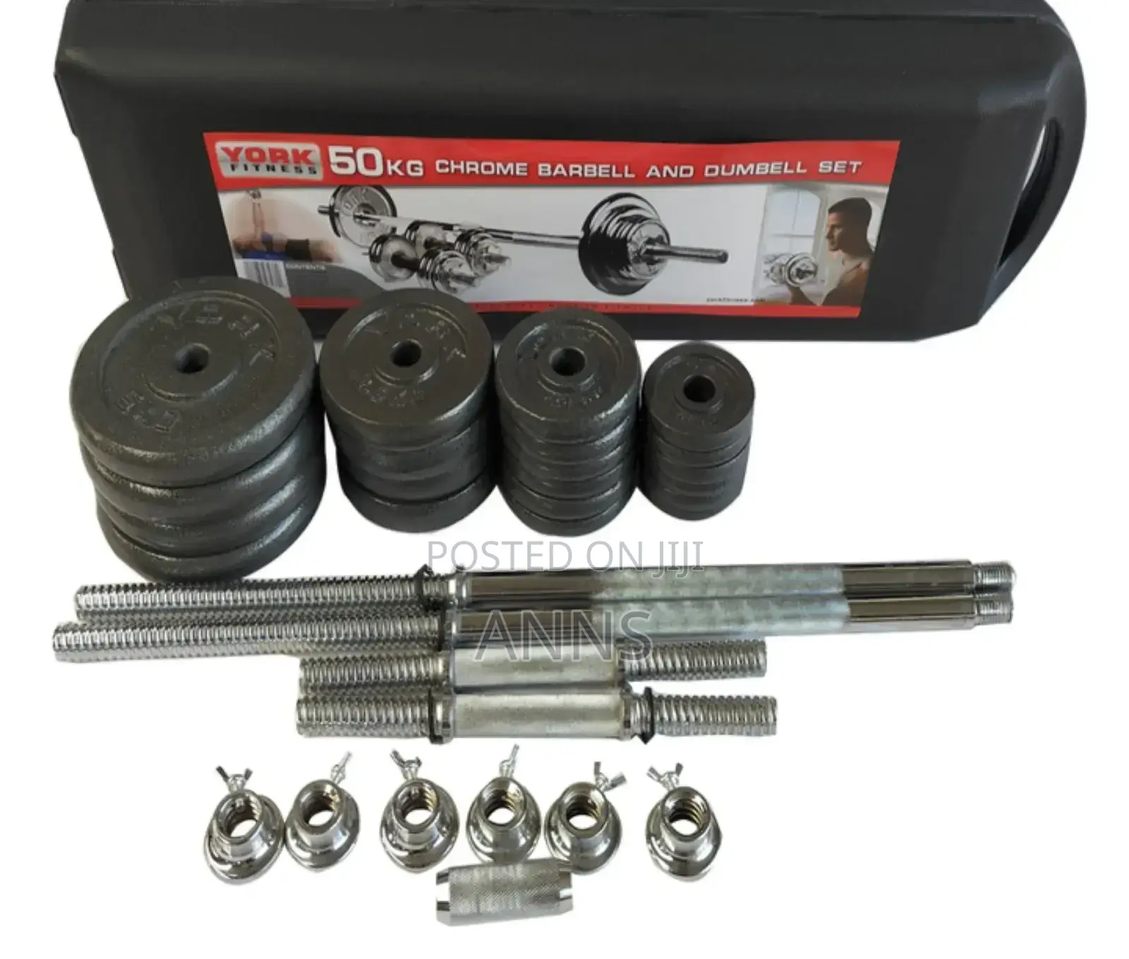 50kgs Chrome Dumbells for Home and Gym Set Workout