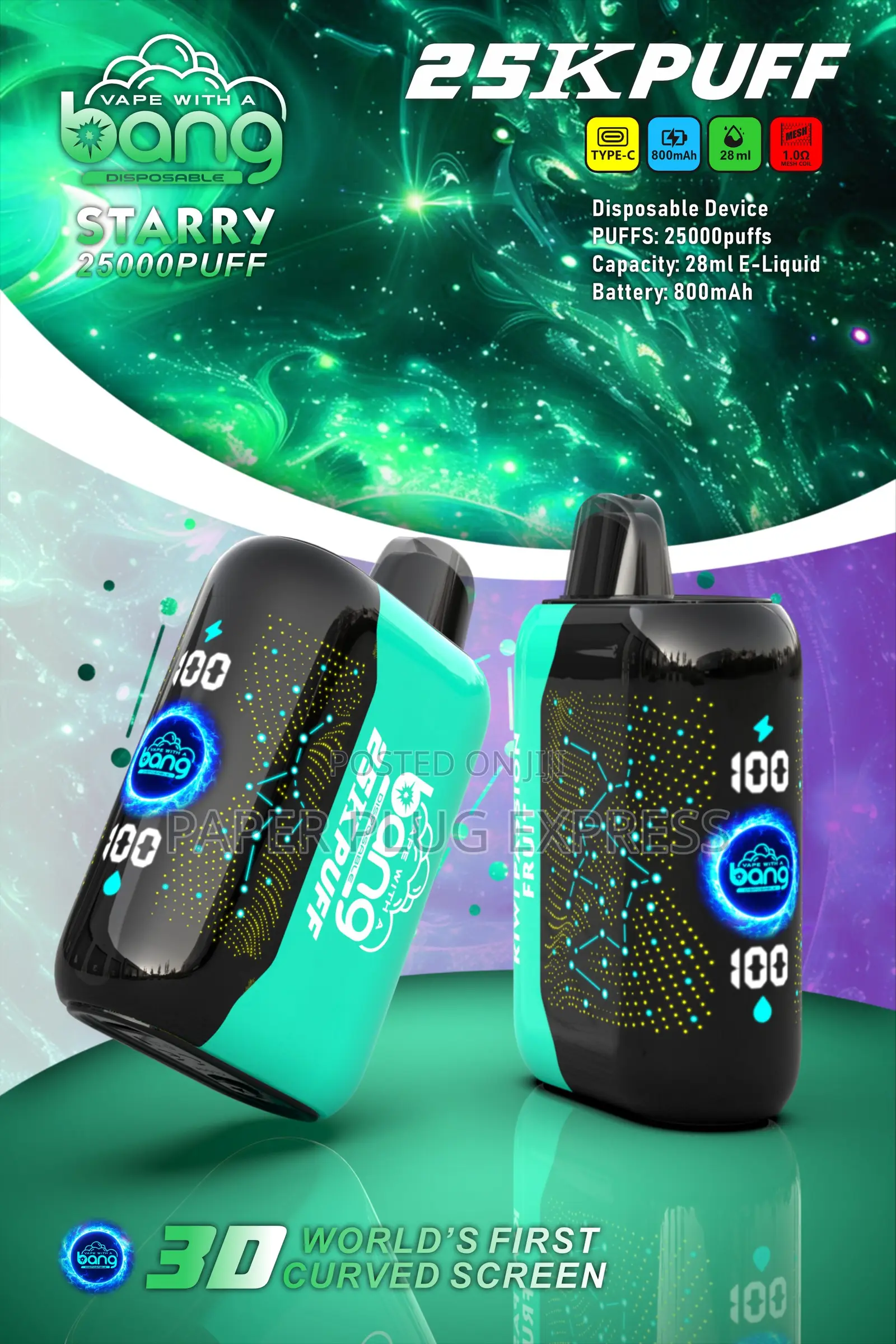 Bang Starry Galaxy 25000: Puffs Disposable Vape Pod