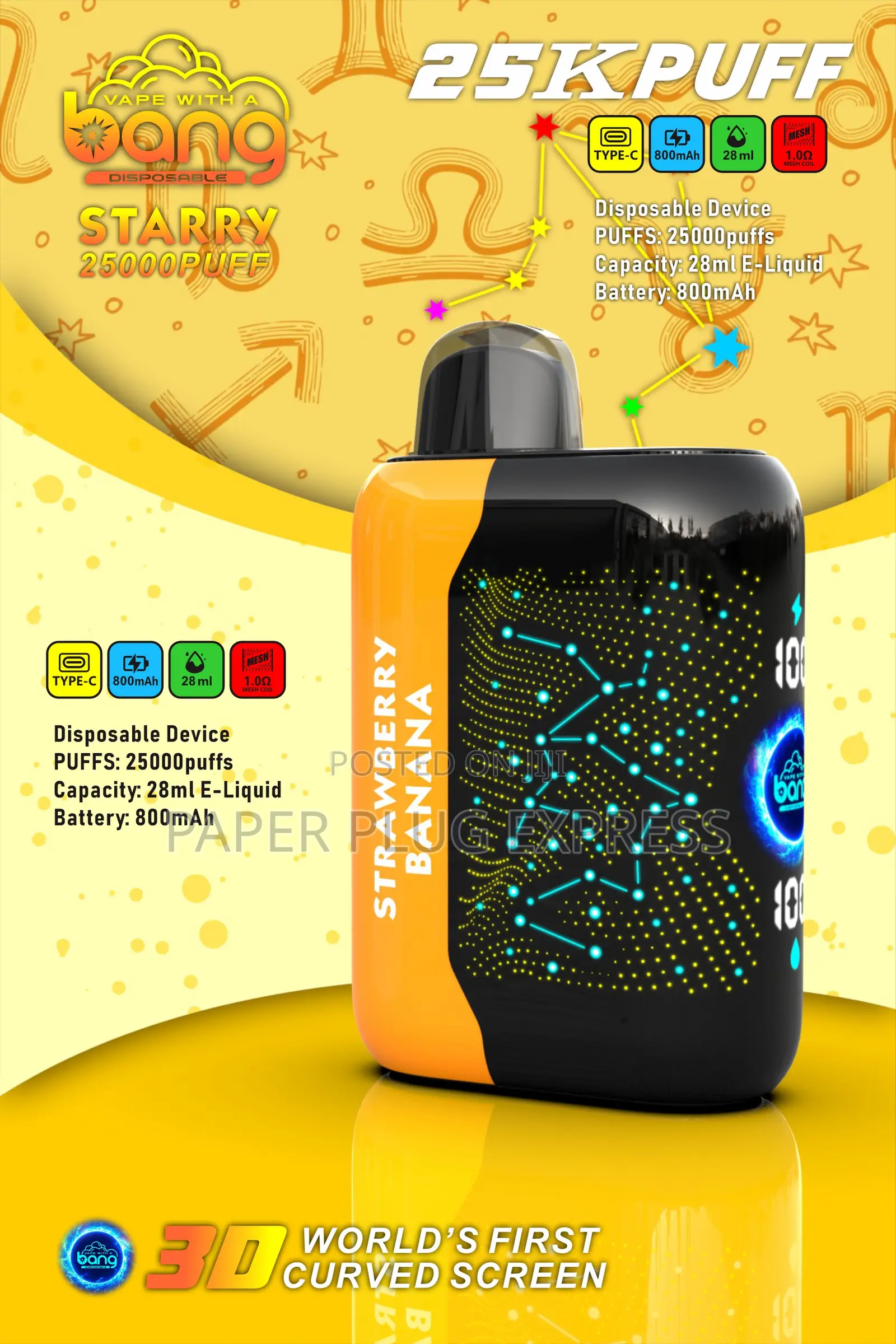 Bang Starry Galaxy 25000: Puffs Disposable Vape Pod