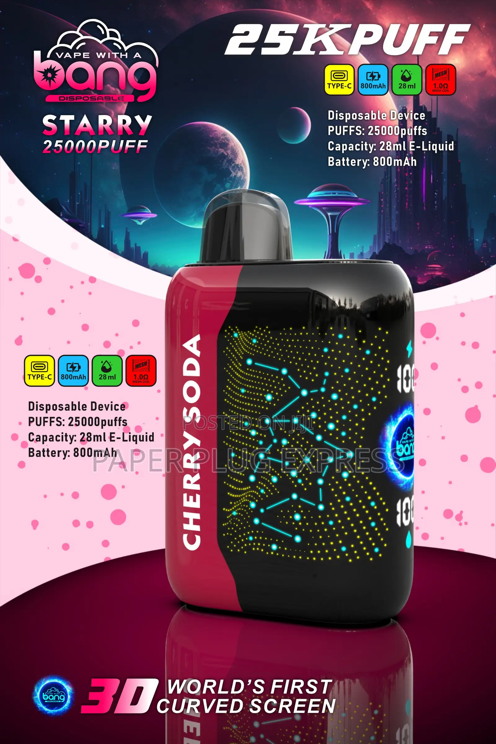 Bang Starry Galaxy 25000: Puffs Disposable Vape Pod