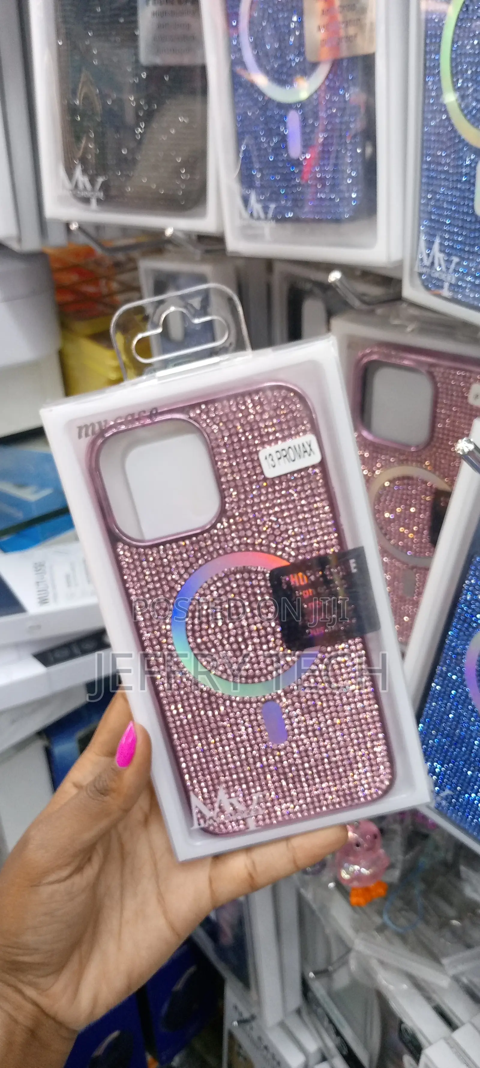 iPhone 13 Pro Max Magsafe Glitter Case, Luxury -Pink